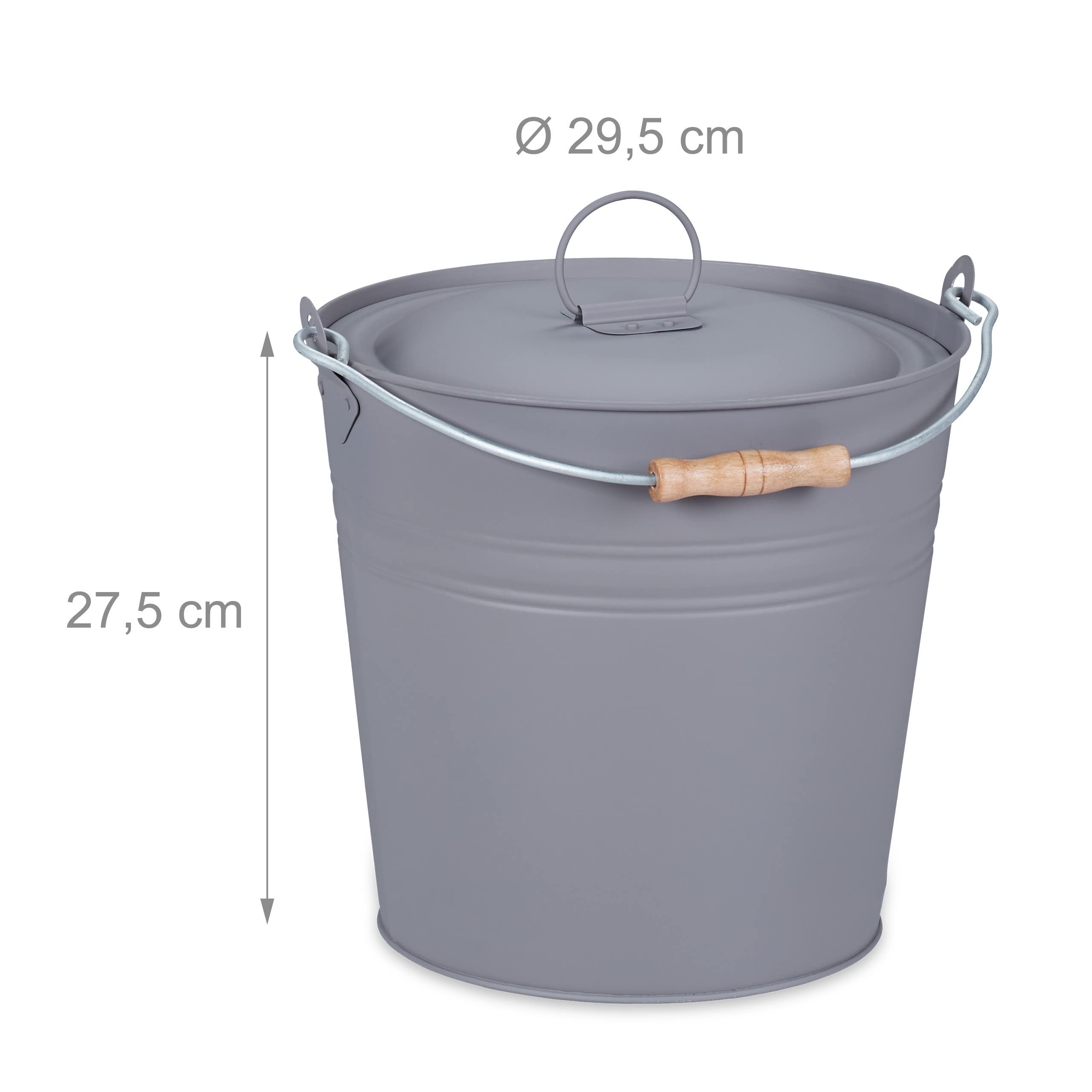 relaxdays-ascheeimer-mit-deckel-12-liter-rund-grau image 4