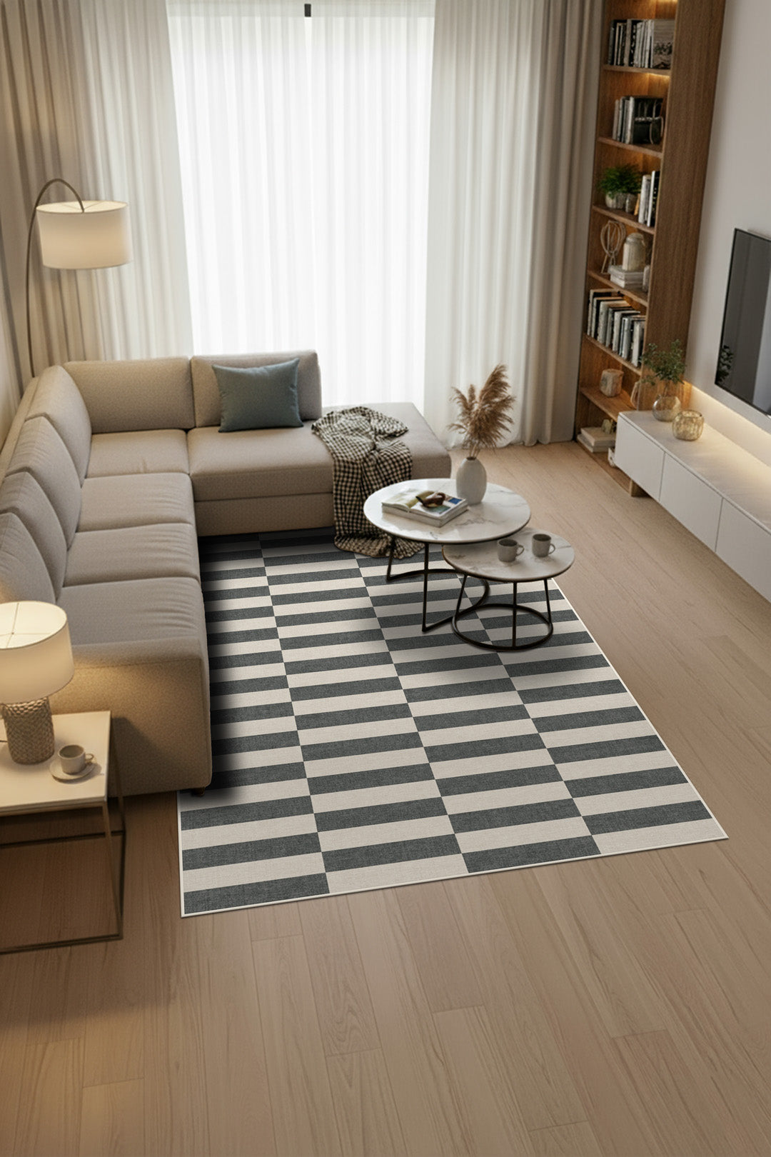 teppana-nuri-grau-waschbarer-teppich-modern-geometrisch image 4