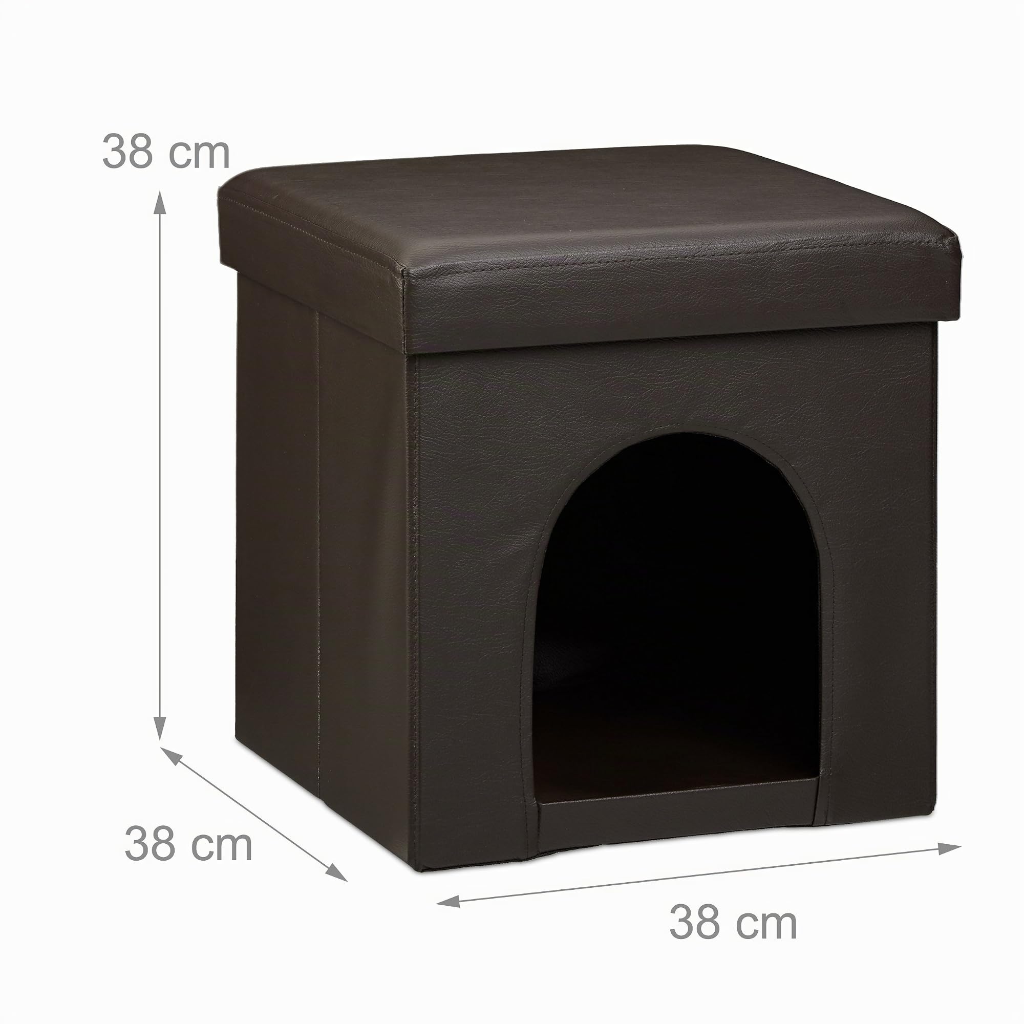 relaxdays-hundebox-sitzhocker-38-x-38-x-38-cm-tierh-hle-kunstleder-braun image 4
