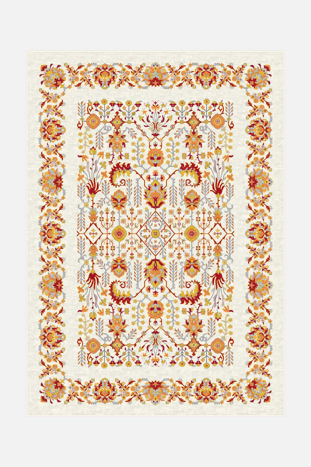 teppana-fleur-rot-teppich-waschbarer-indoor-teppich image 1