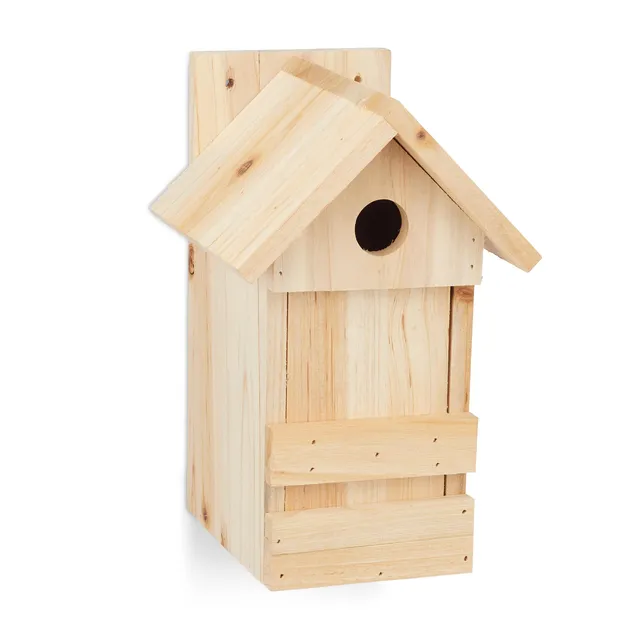 relaxdays-nistkasten-holz-natur-nisth-hle-zum-aufh-ngen-flugloch-2-8-cm image 1