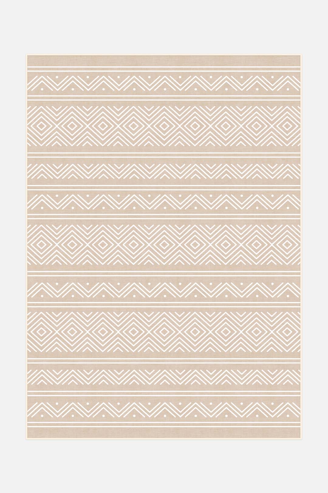 teppana-outdoor-aztek-creme-teppich-waschbarer-outdoor-teppich image 1