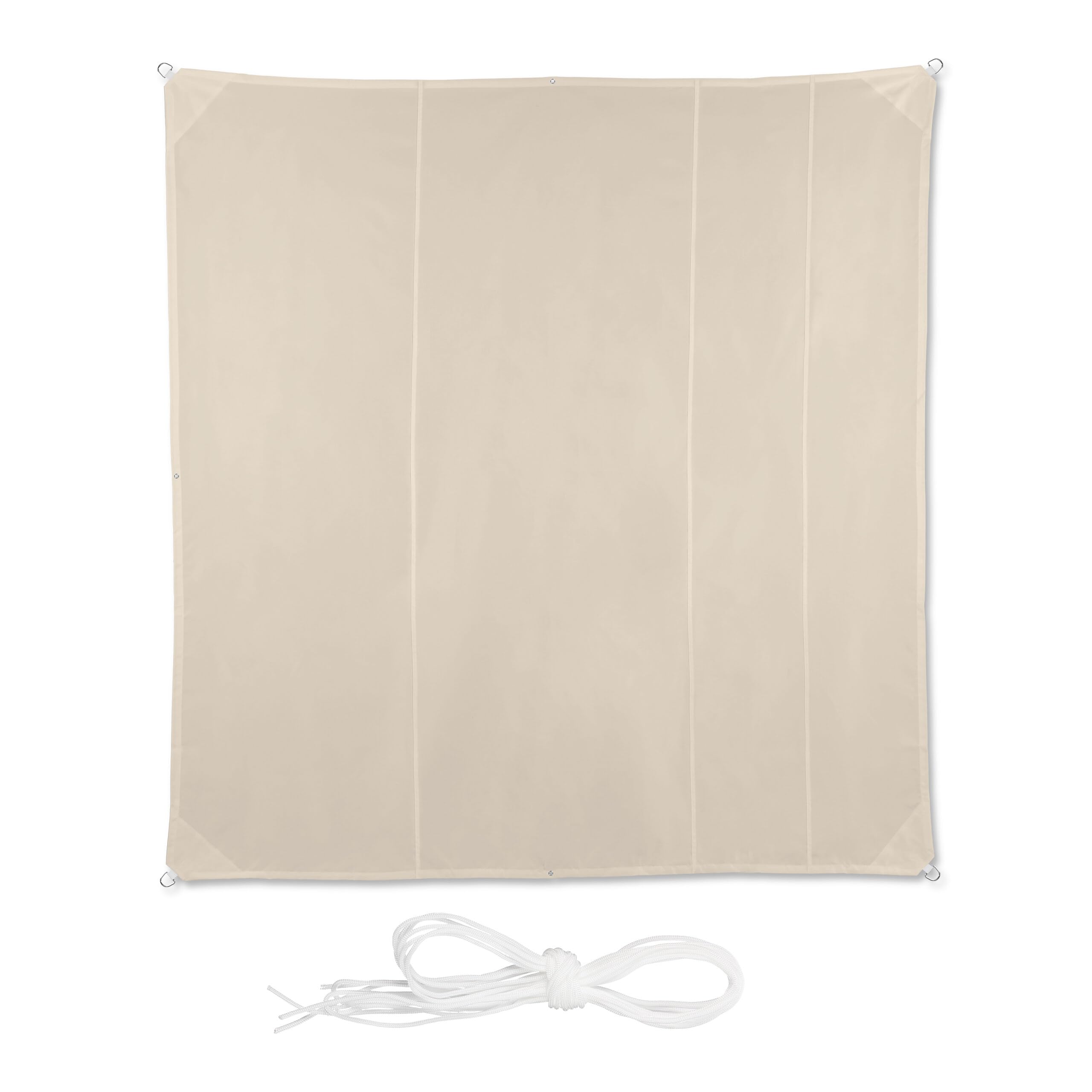relaxdays-sonnensegel-quadratisch-5-x-5-m-beige image 1