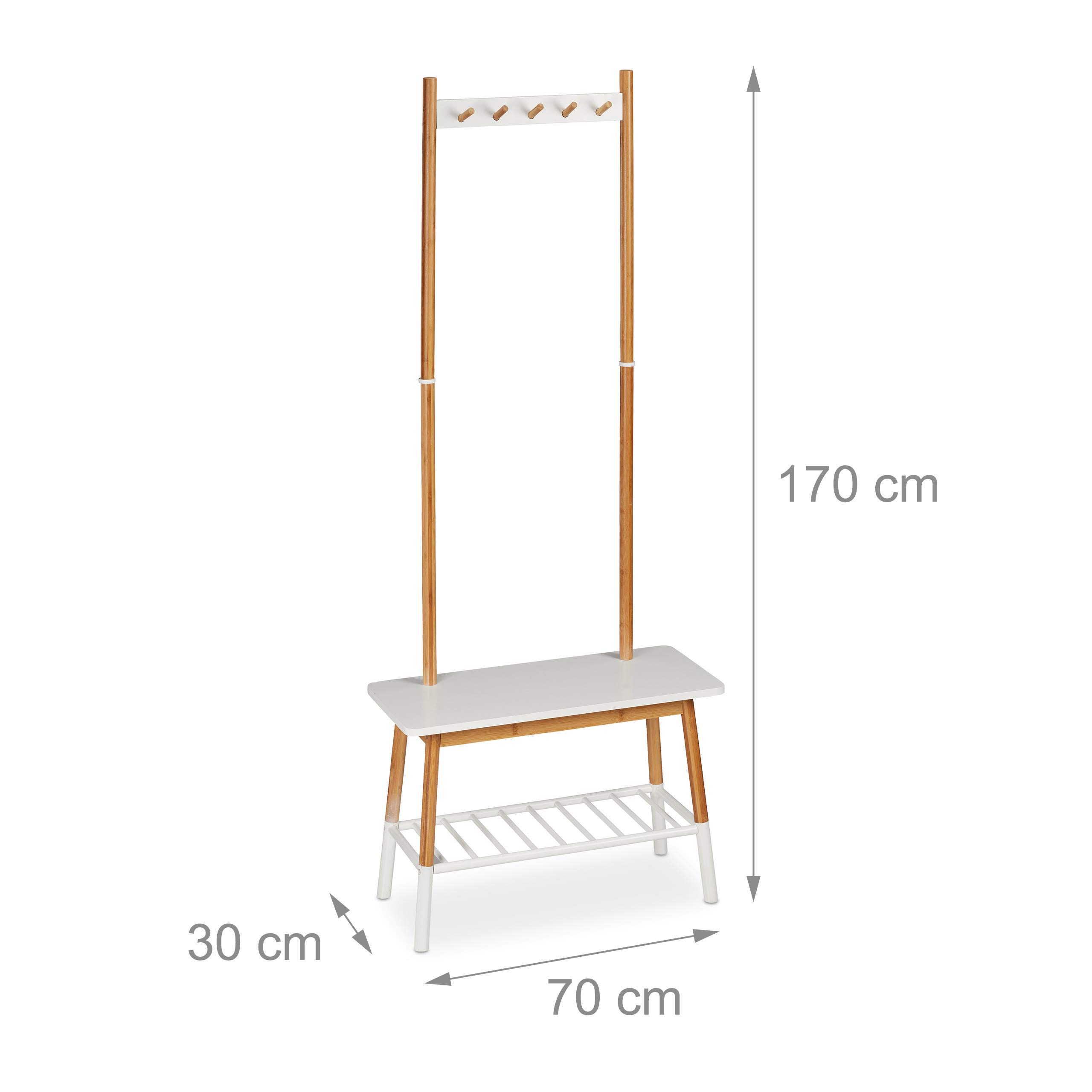 relaxdays-garderobenst-nder-bambus-mit-bank-170-x-70-x-30-cm-wei-natur image 4