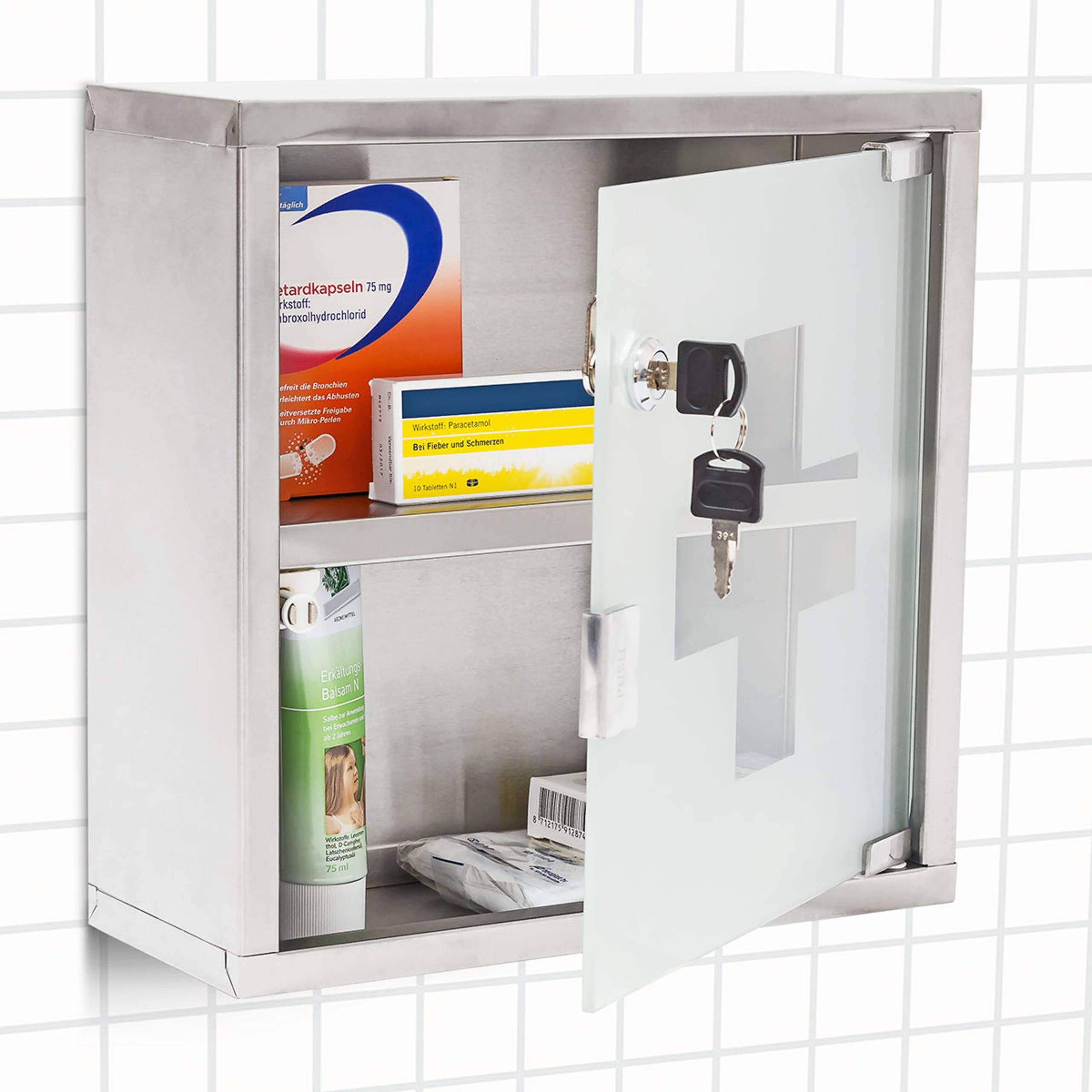 relaxdays-medizinschrank-haus-apotheke-abschlie-barer-apothekerschrank image 3