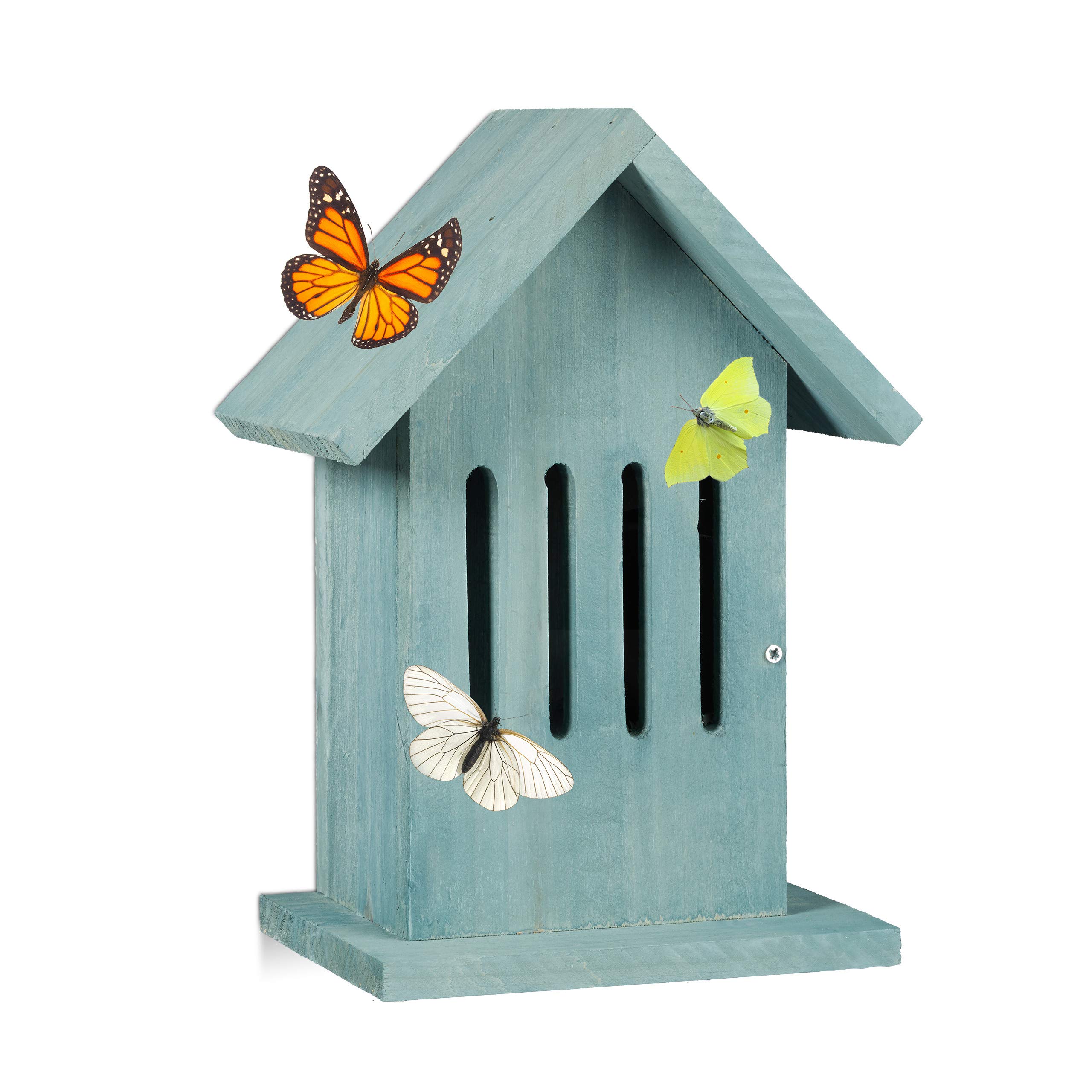 relaxdays-schmetterlingshaus-h-ngend-gr-n-insektenhotel-25-5x18-5x12-cm image 6