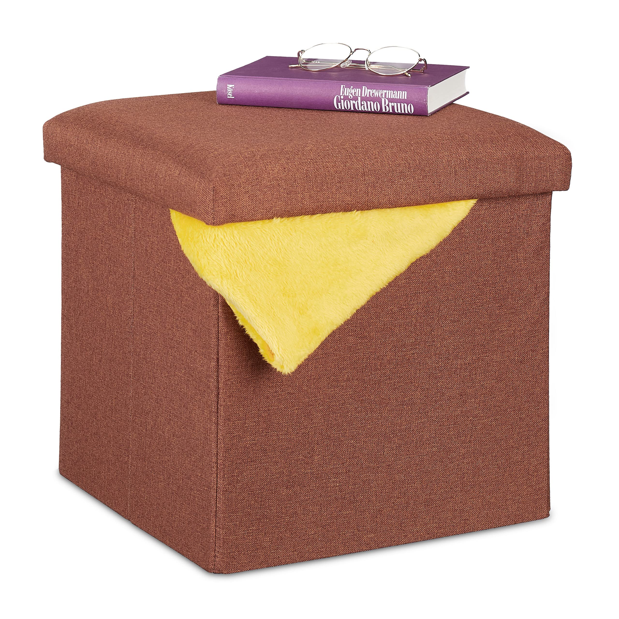 relaxdays-sitzhocker-mit-stauraum-faltbar-37-x-37-5-x-37-5-cm-braun image 1
