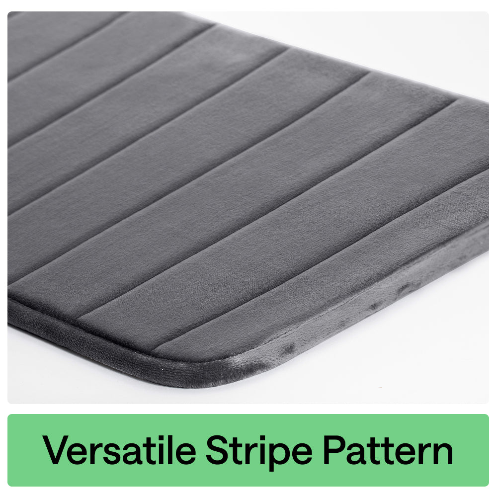 gorilla-grip-striped-bath-rug-memory-badematte-memory-foam-samt image 7