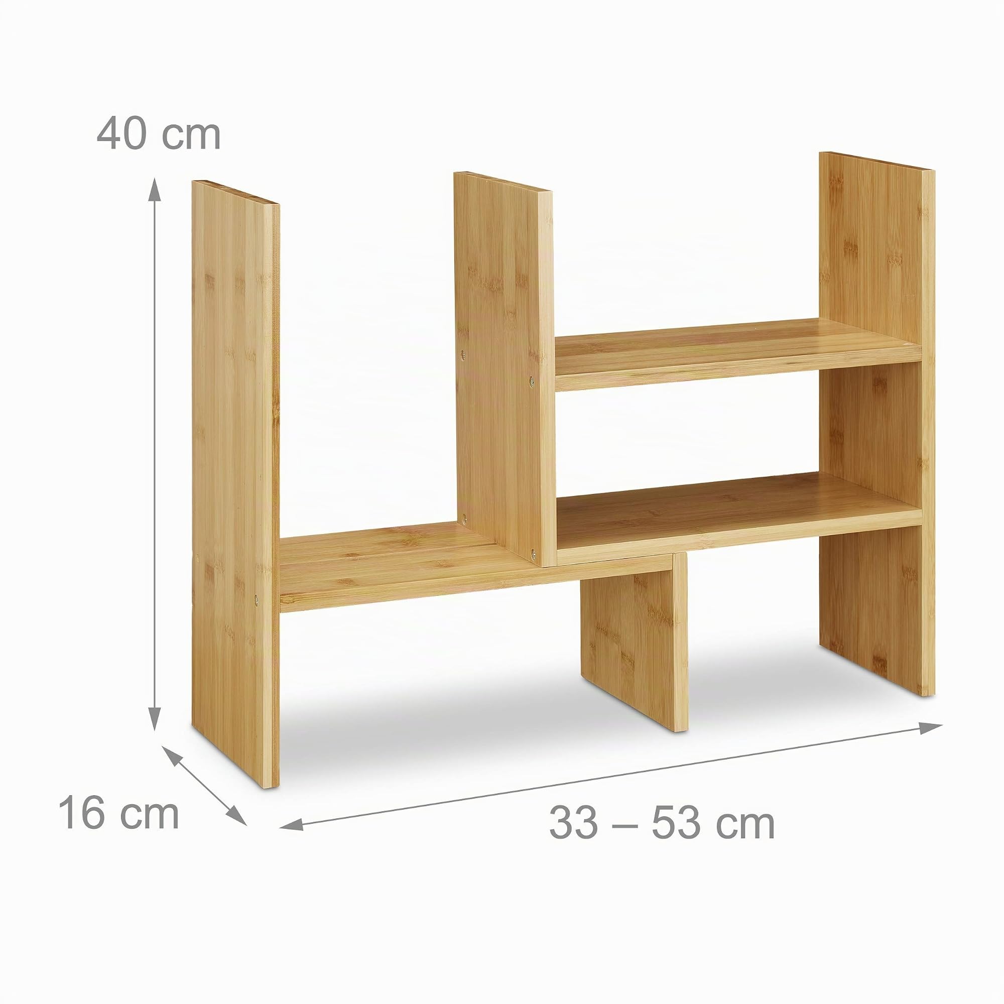 relaxdays-tischregal-bambus-verstellbar-organizer-natur-33-53-cm image 3