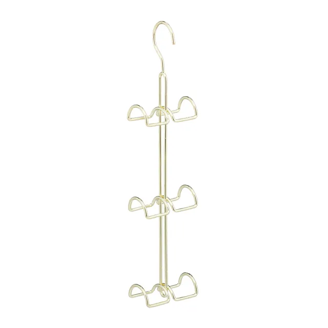 relaxdays-handtaschenb-gel-6-haken-gold-39-5x8-5x4-5-cm-taschenhalter-metall image 1