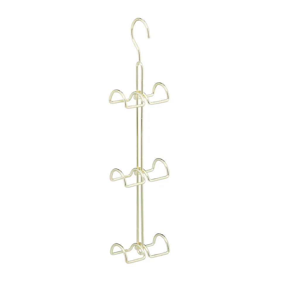 relaxdays-handtaschenb-gel-6-haken-gold-39-5x8-5x4-5-cm-taschenhalter-metall image 1