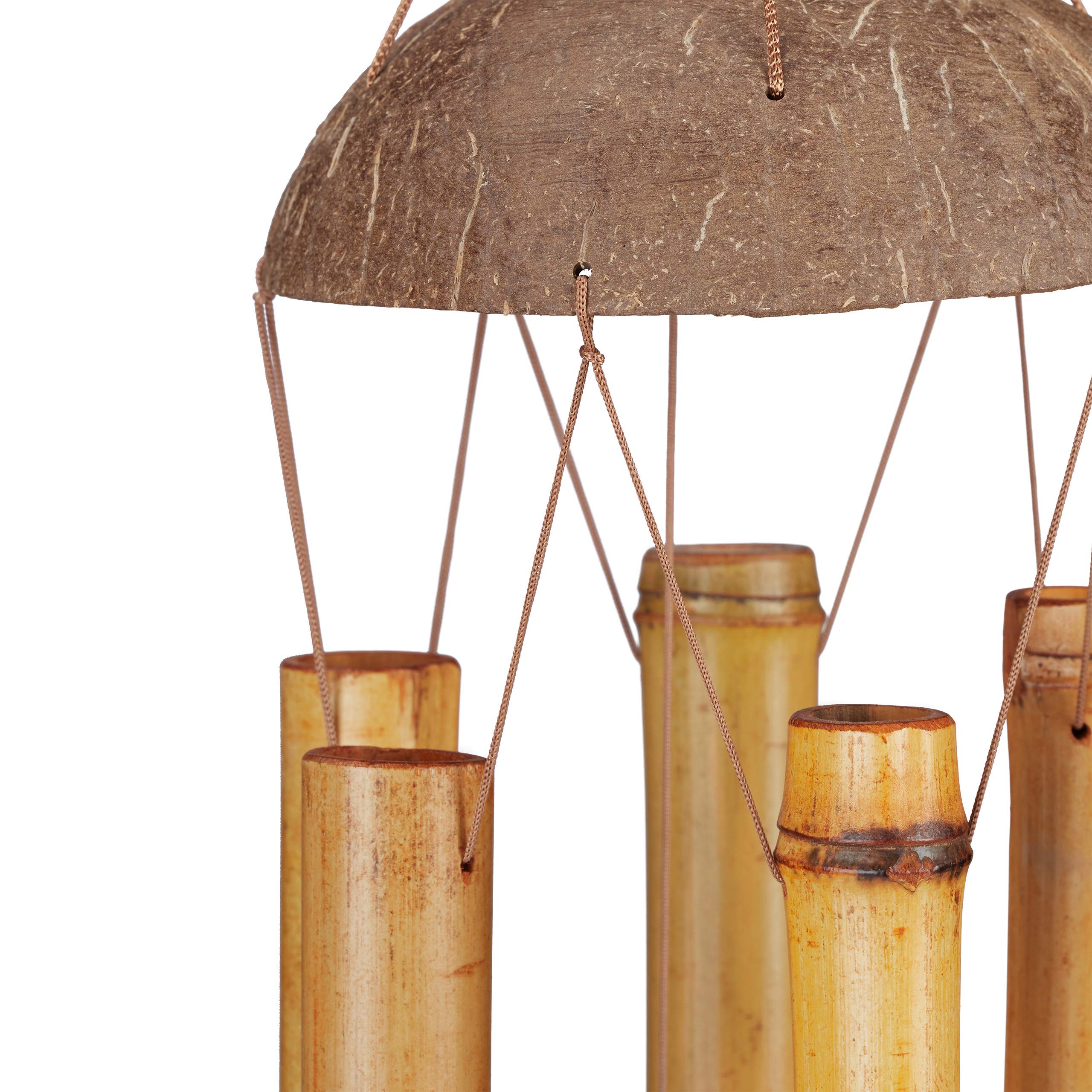 relaxdays-windspiel-bambus-holz-klangspiel-71-cm-natur image 7