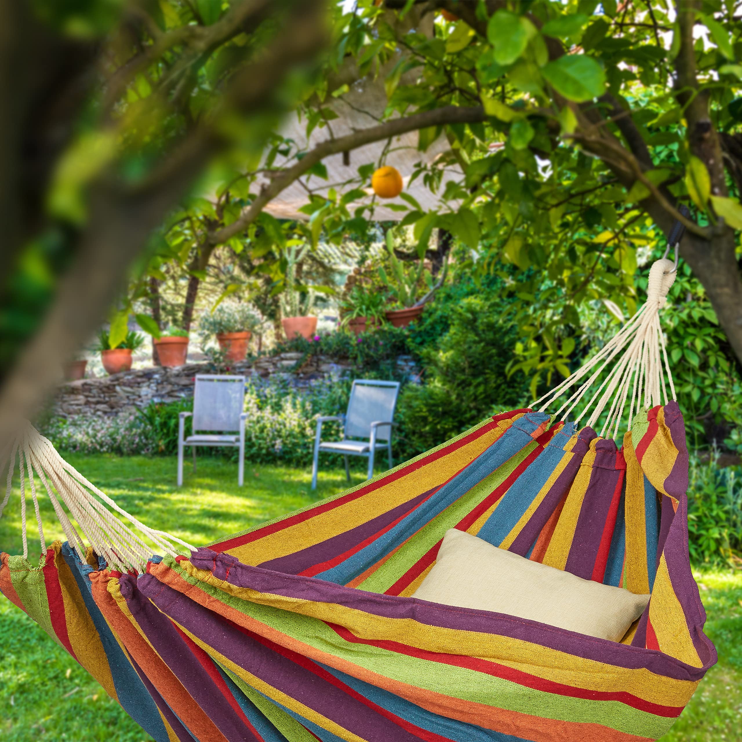 relaxdays-h-ngematte-xxl-150x272-cm-baumwolle-bunt-bis-300-kg image 2