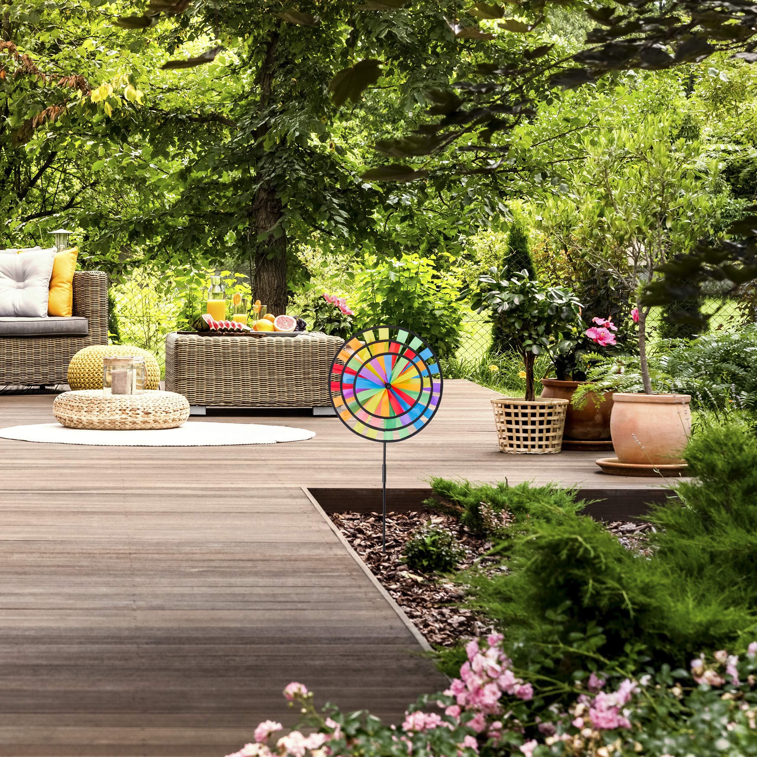 relaxdays-windrad-gartenstecker-regenbogen-design-73-5-cm-bunt image 2