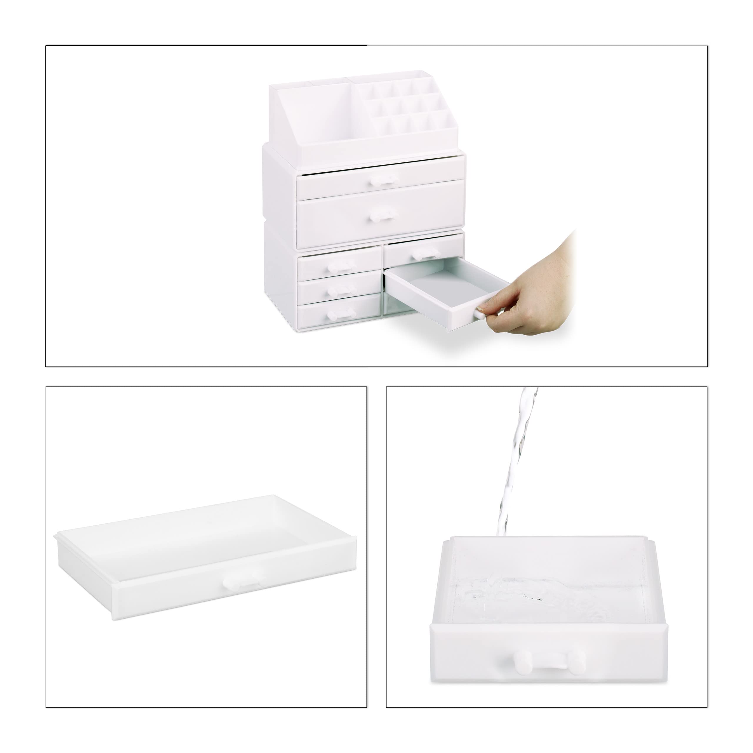 relaxdays-make-up-organizer-stapelbar-mit-8-schubladen-kosmetikregal-30-x-24-x-1 image 8