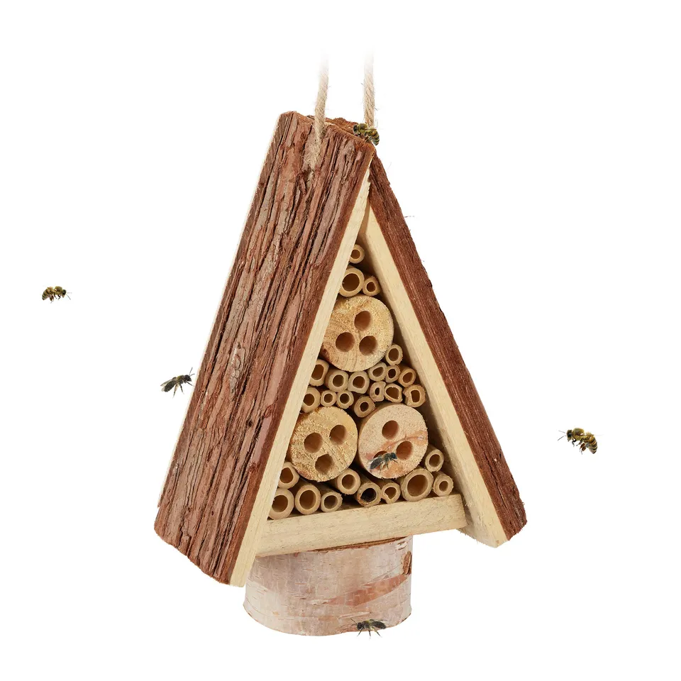 relaxdays-insektenhotel-nisthilfe-f-r-wildbienen-und-wespen-natur-22-5-x-16-x-8- image 1