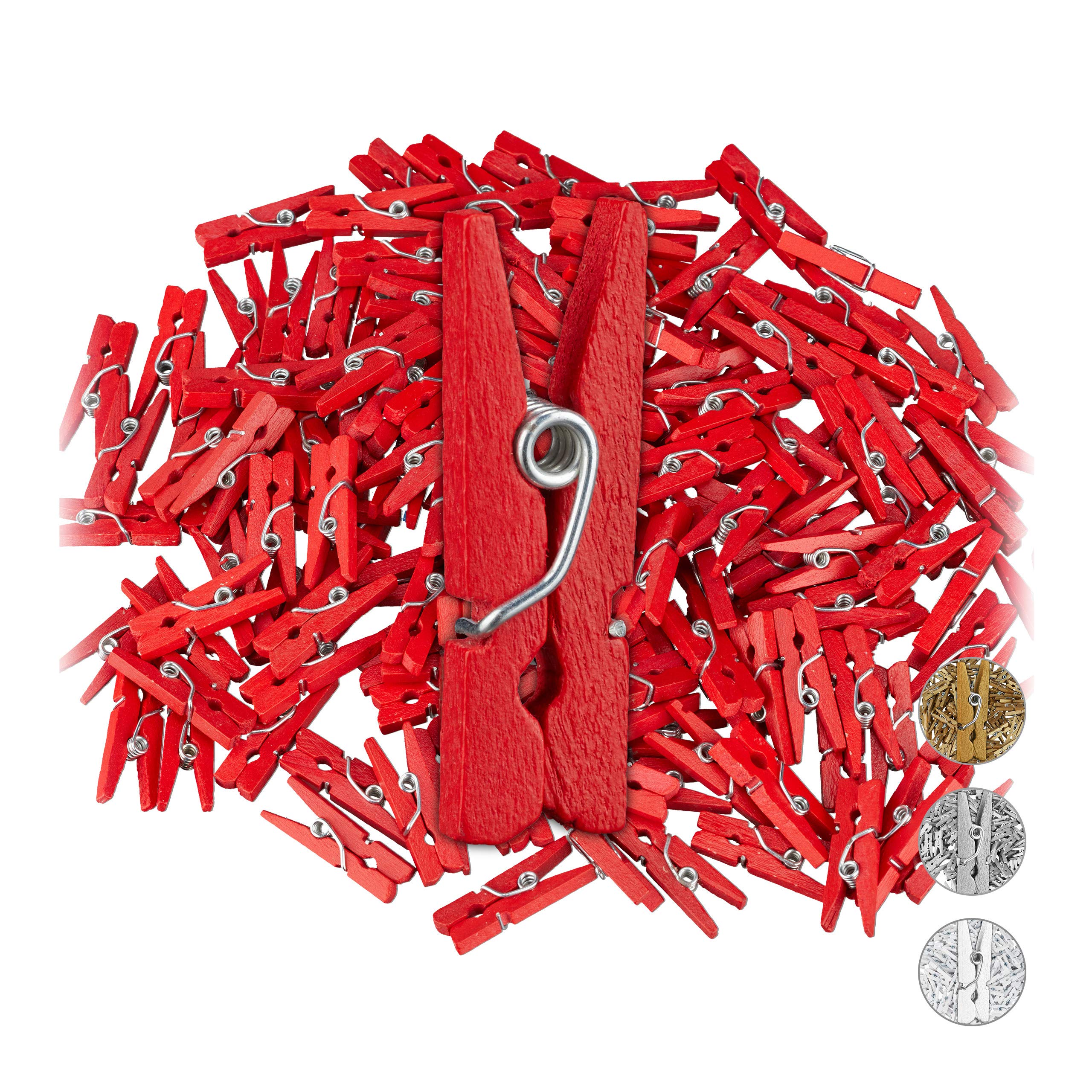 relaxdays-mini-holzklammern-144er-set-rot-deko-klammern-2-5-cm image 1