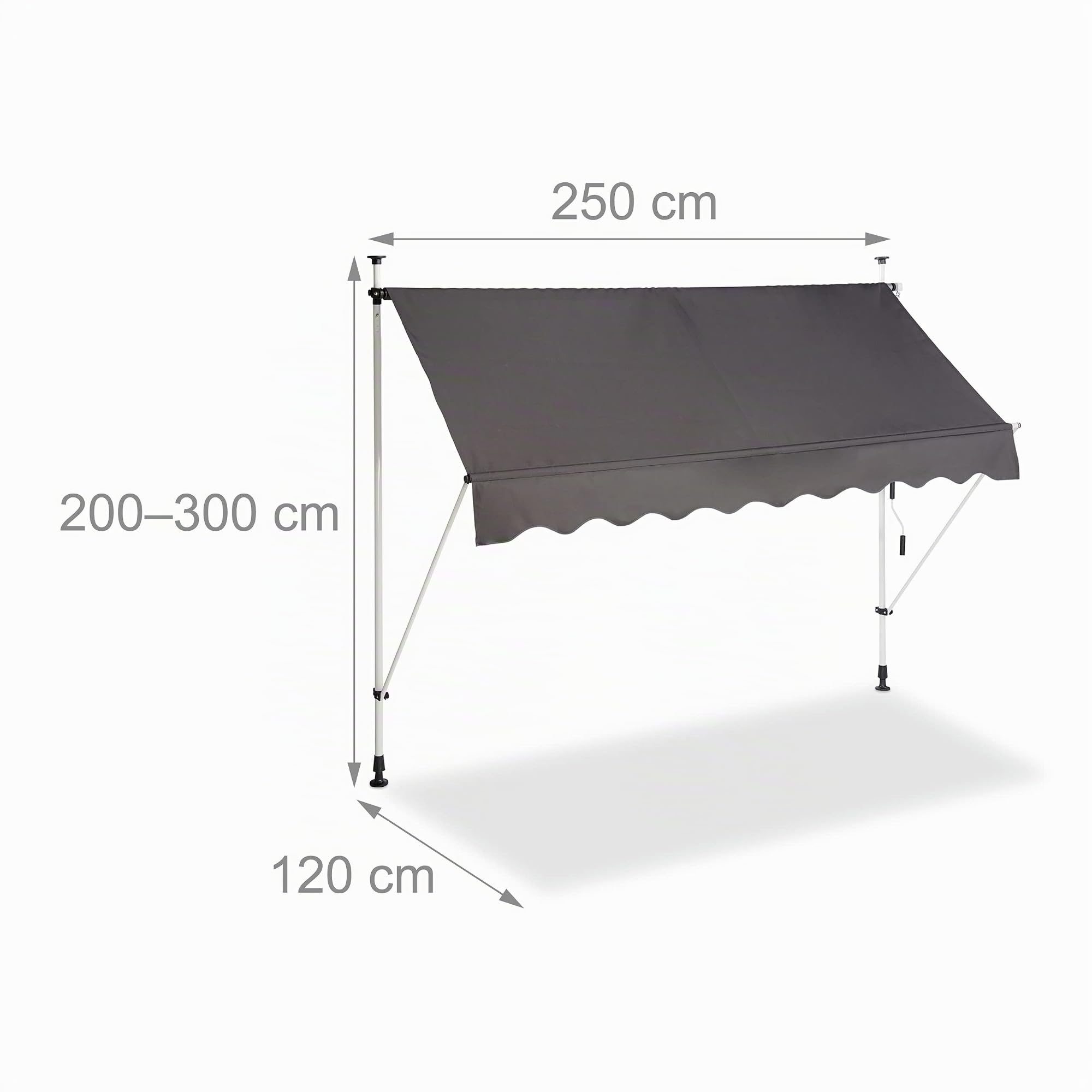 relaxdays-klemmmarkise-250-cm-grau-balkonmarkise-ohne-bohren-h-henverstellbar image 4