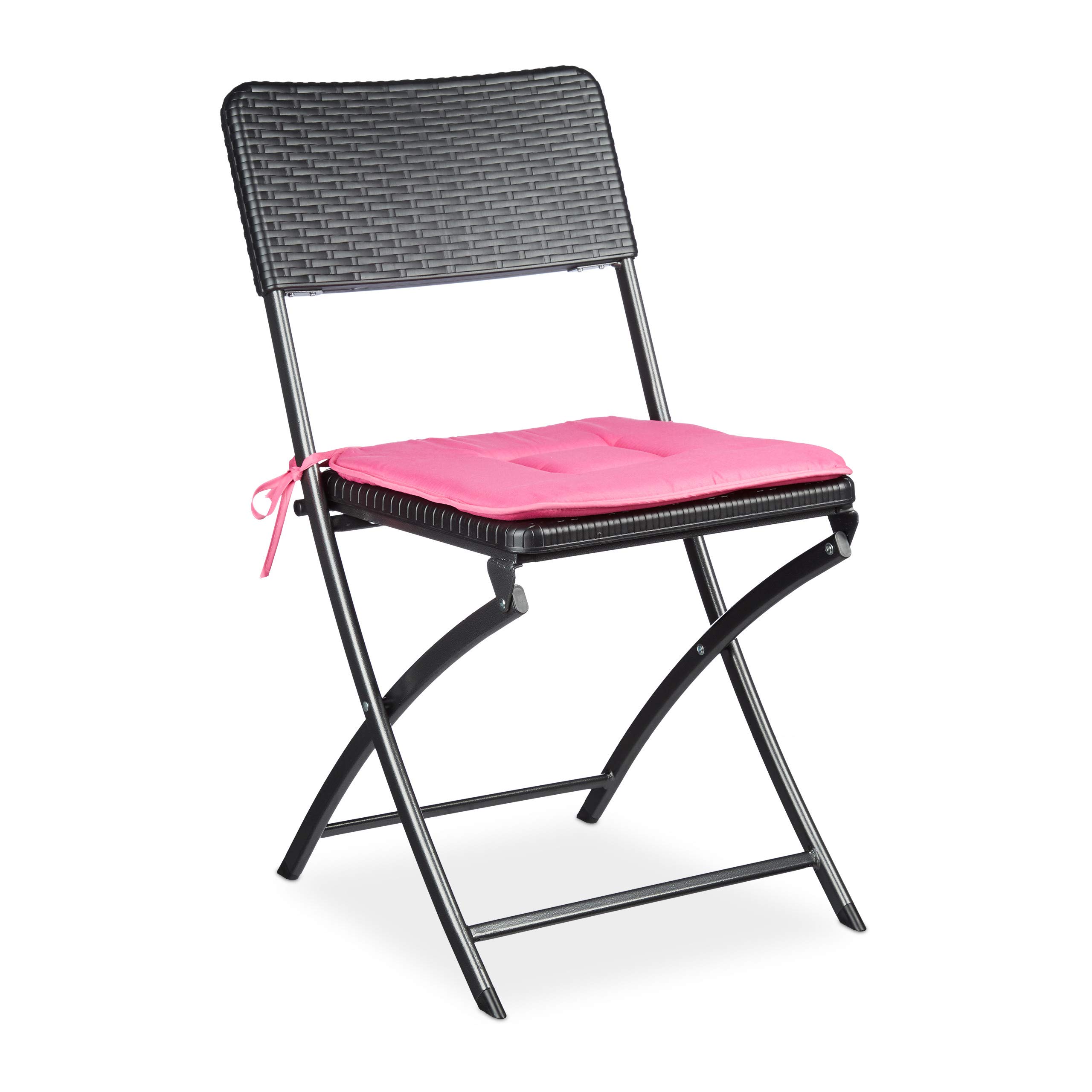 relaxdays-klappstuhl-bastian-gartenstuhl-klappbar-rattan-optik-schwarz-82x44x50- image 1