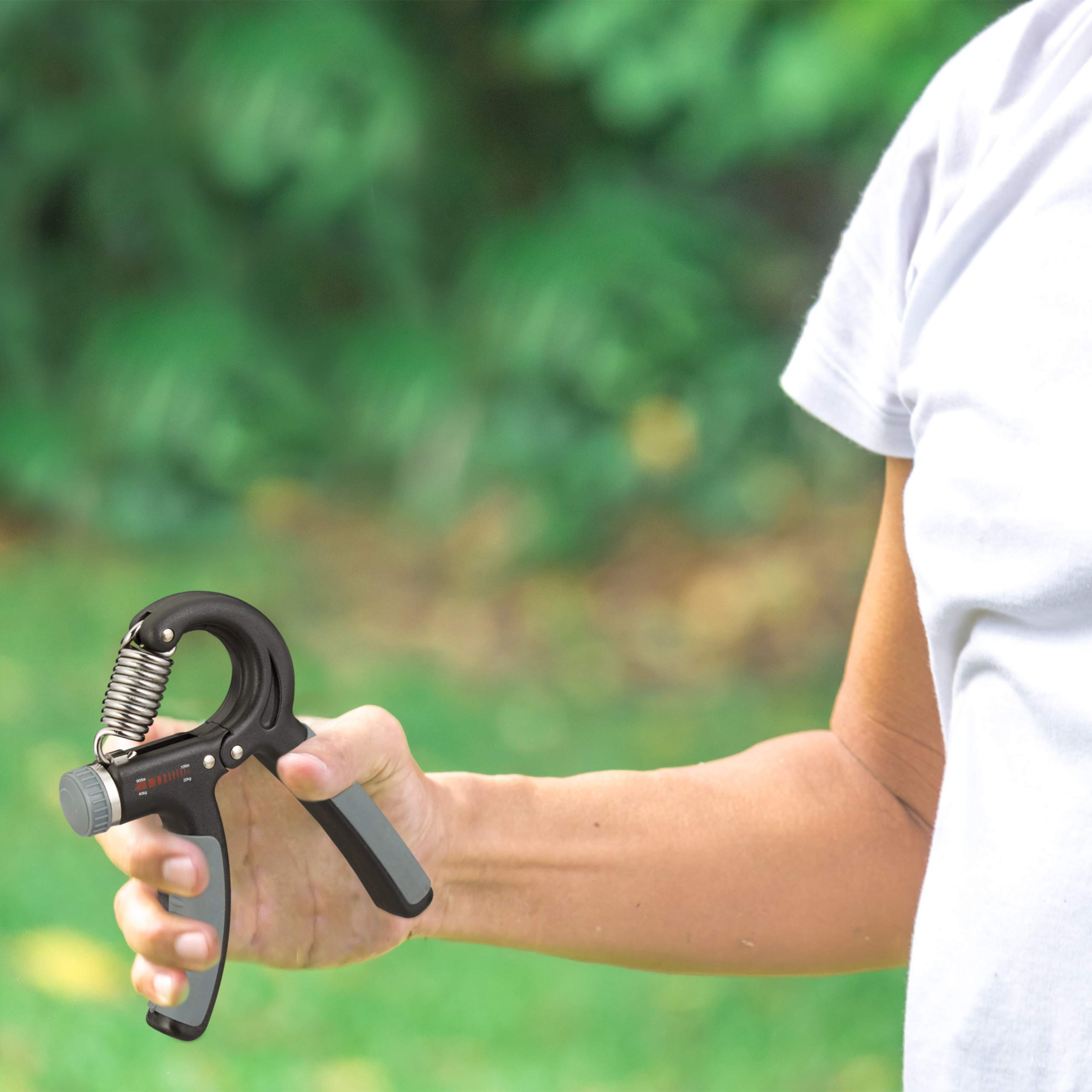 relaxdays-handtrainer-2er-set-einstellbar-20-40-kg-rutschfest-schwarz image 2