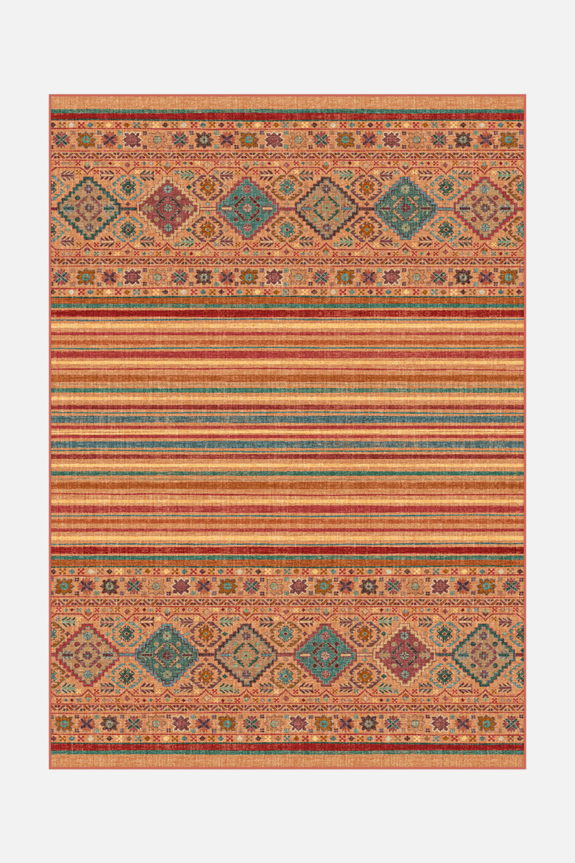 teppana-samira-safran-teppich-waschbarer-boho-teppich image 1