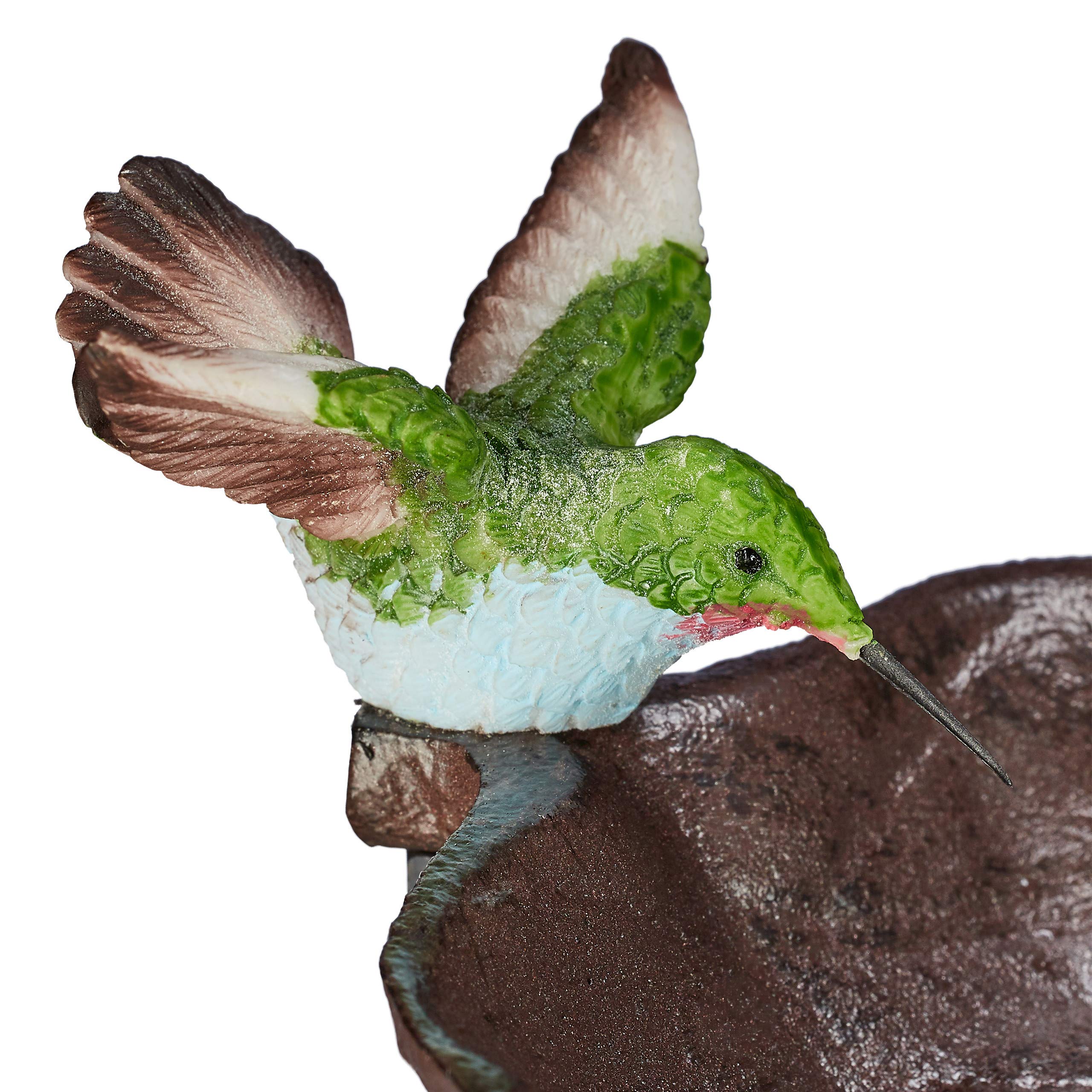 relaxdays-vogeltr-nke-gusseisen-zum-stecken-100-cm-braun-mit-kolibri image 6