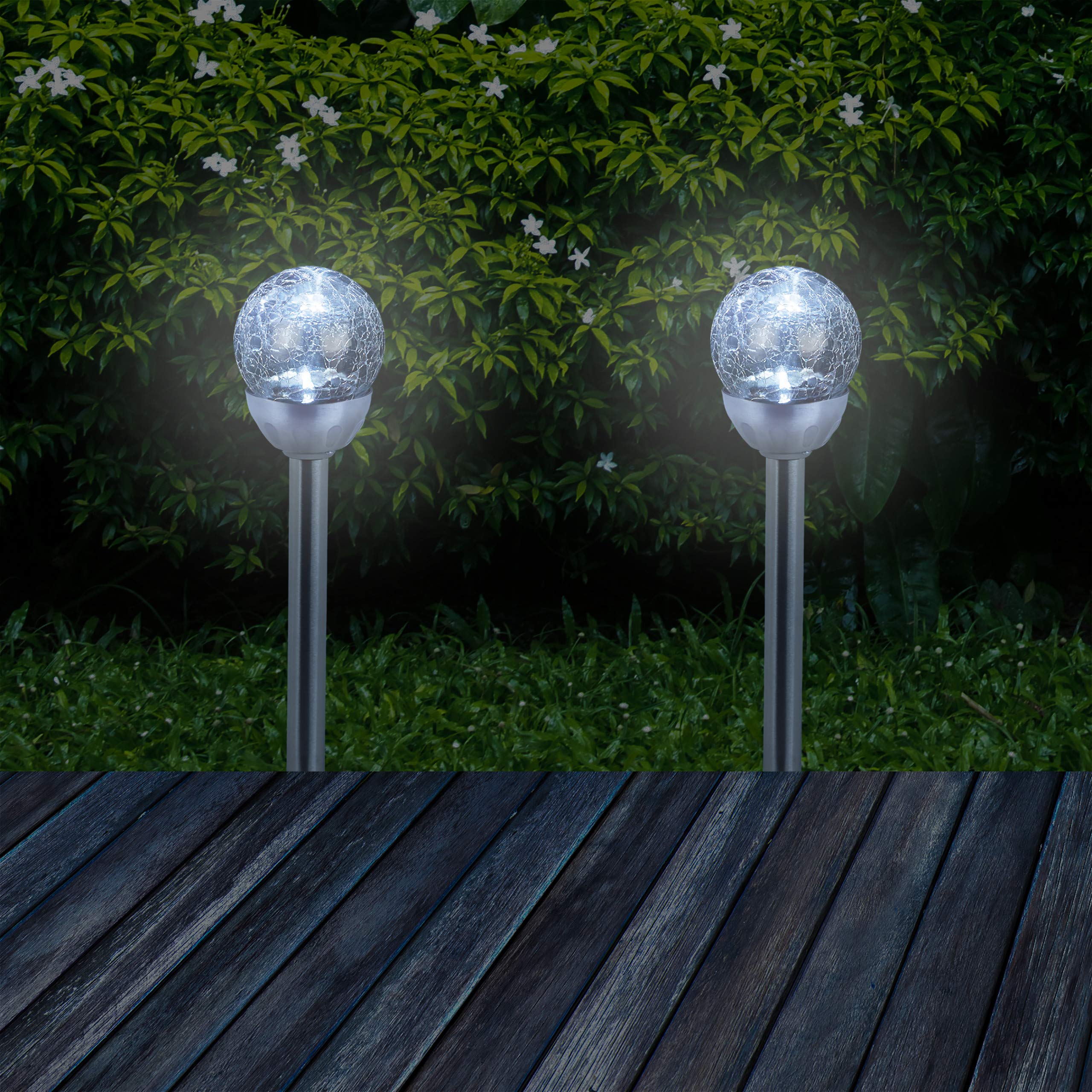 relaxdays-gartenleuchte-glaskugel-4er-set-solar-wei-silber image 3