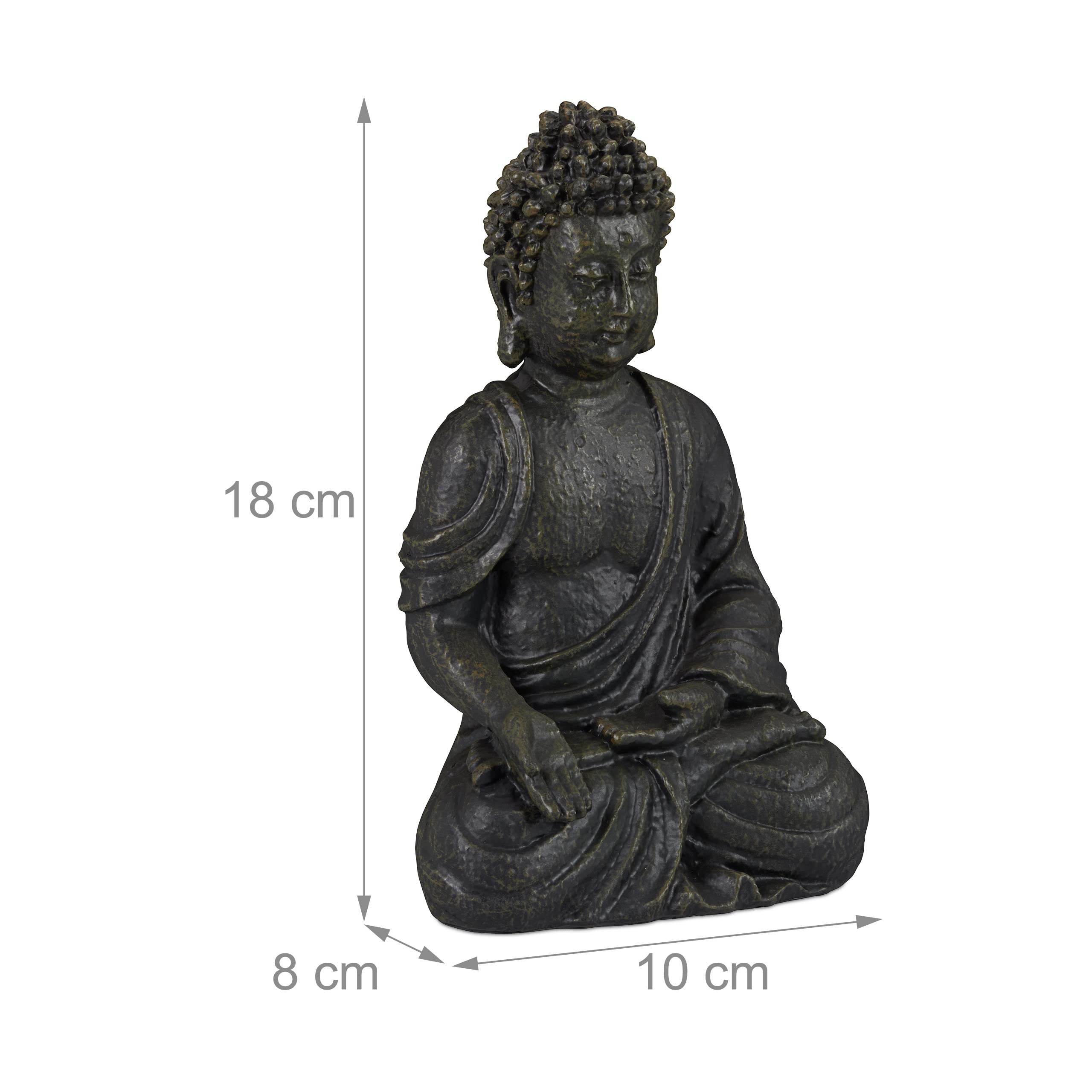relaxdays-buddha-figur-sitzend-18-cm-kunststein-dunkelgrau image 4
