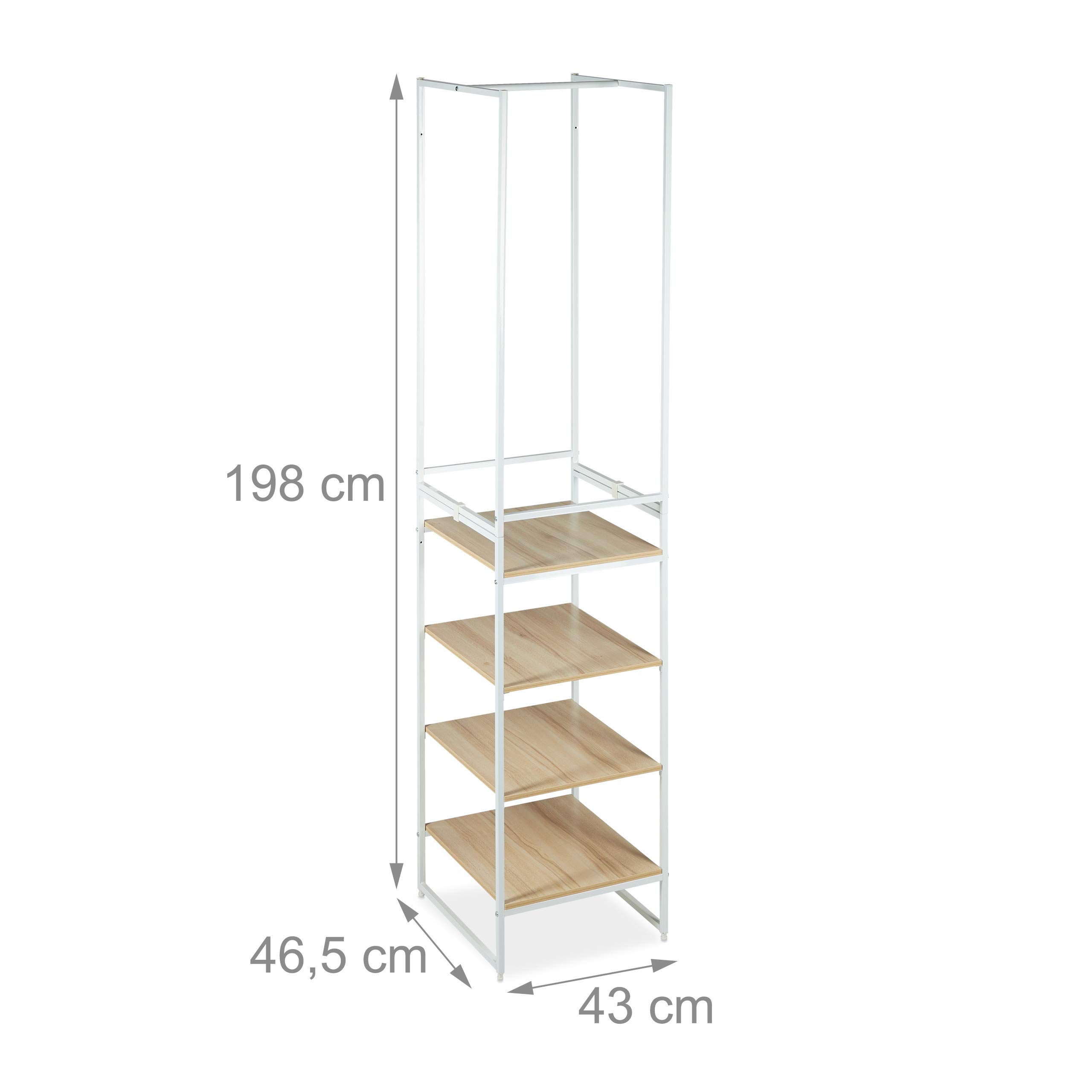 relaxdays-regalsystem-kleiderschrank-3-f-cher-mit-kleiderstange-wei-198x43x46-5- image 4