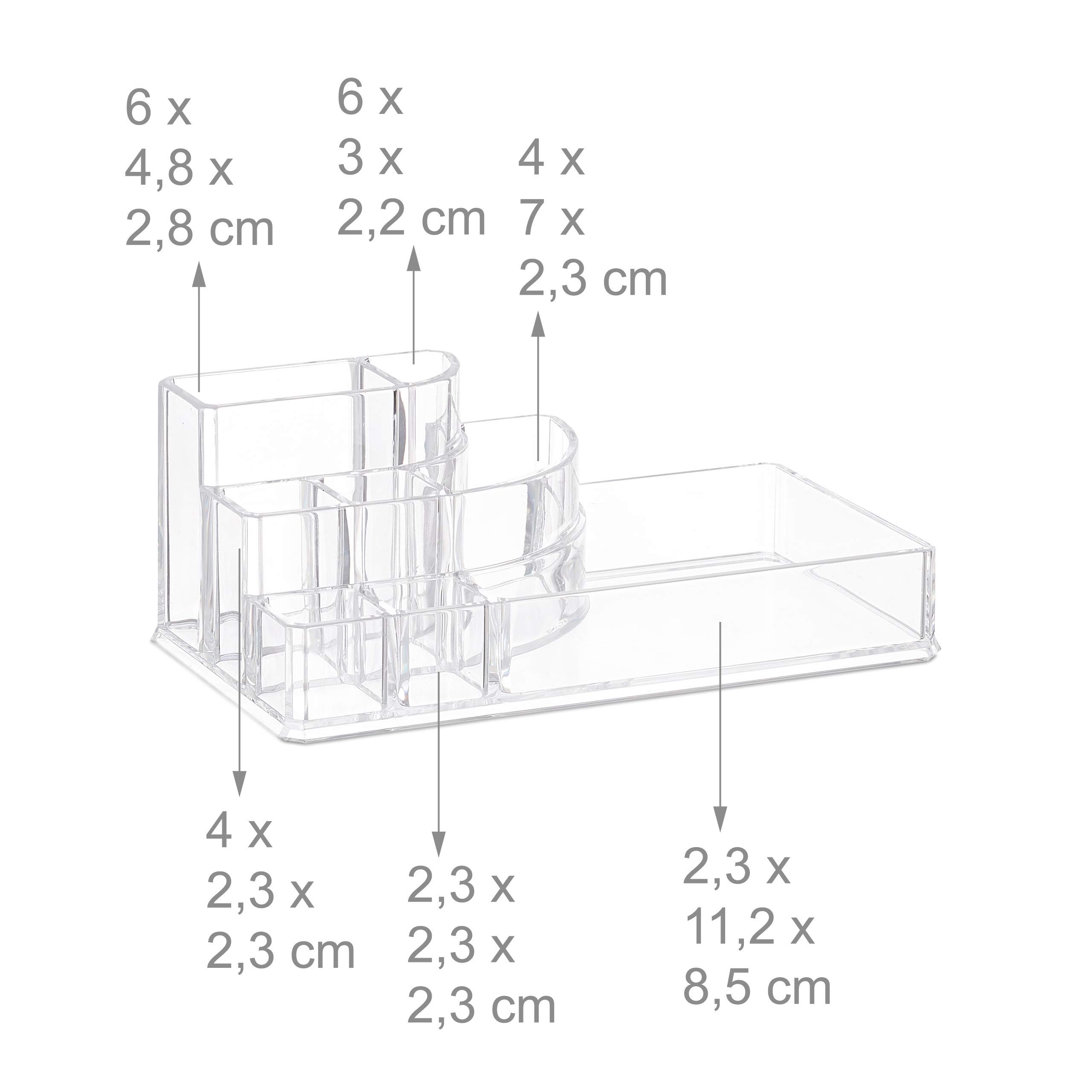 relaxdays-kosmetik-organizer-acryl-8-f-cher-make-up-aufbewahrung-transparent image 5