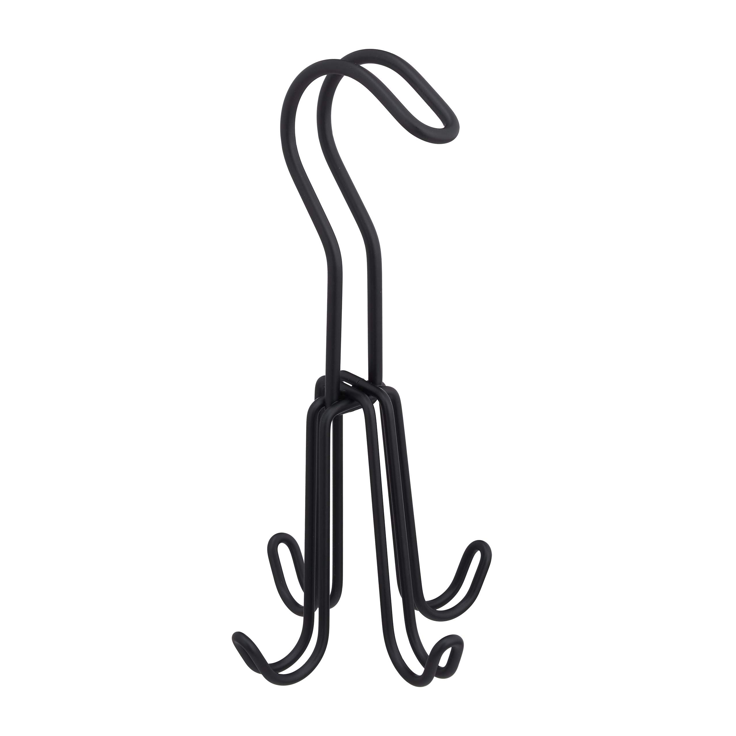 relaxdays-g-rtelhalter-schwarz-4-haken-g-rtelb-gel-18-x-9-x-9-cm-f-r-schrank-met image 1