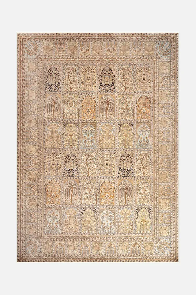 teppana-banafsheh-beige-teppich-waschbar-klassisch image 1