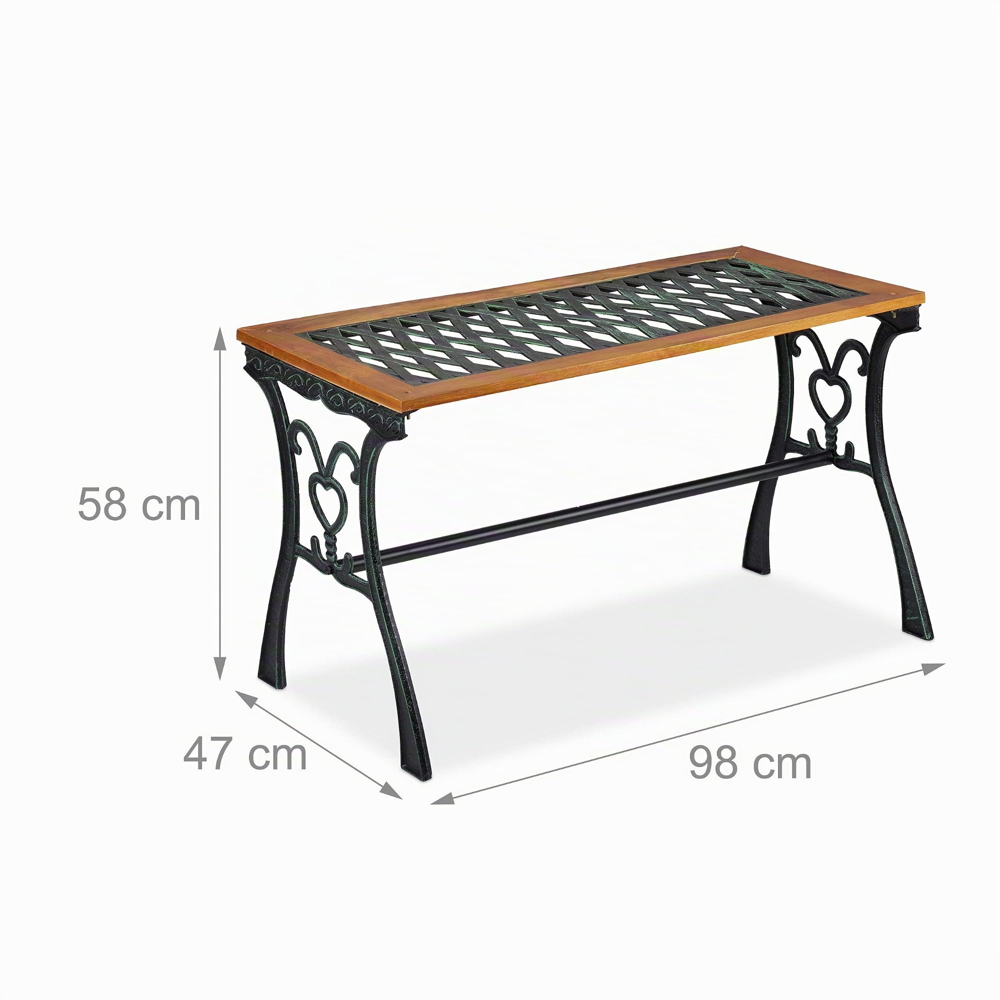 relaxdays-gartentisch-rechteckig-vintage-holz-gusseisen-58-x-98-x-47-cm image 3