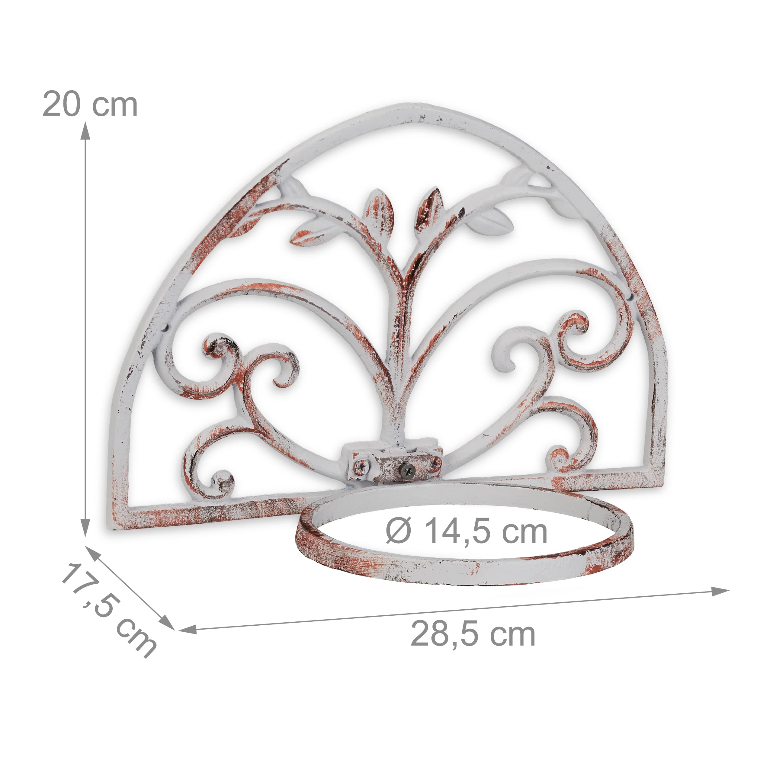 relaxdays-blumenhalter-wand-gusseisen-shabby-look-wei-14-5-cm image 4