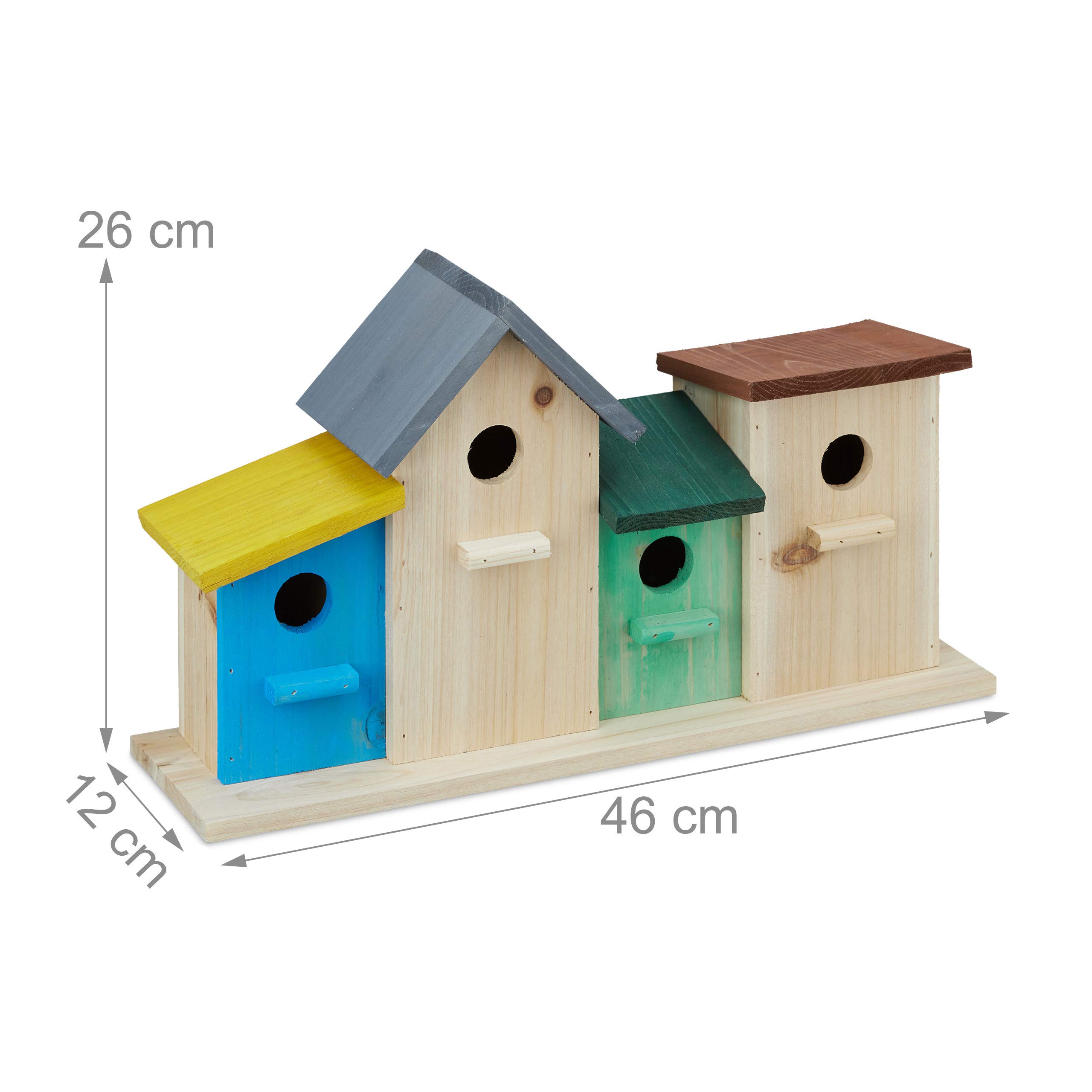 relaxdays-vogelhaus-4er-set-auf-holzsockel-deko-nistkasten-26-x-46-x-12-cm-bunt- image 4