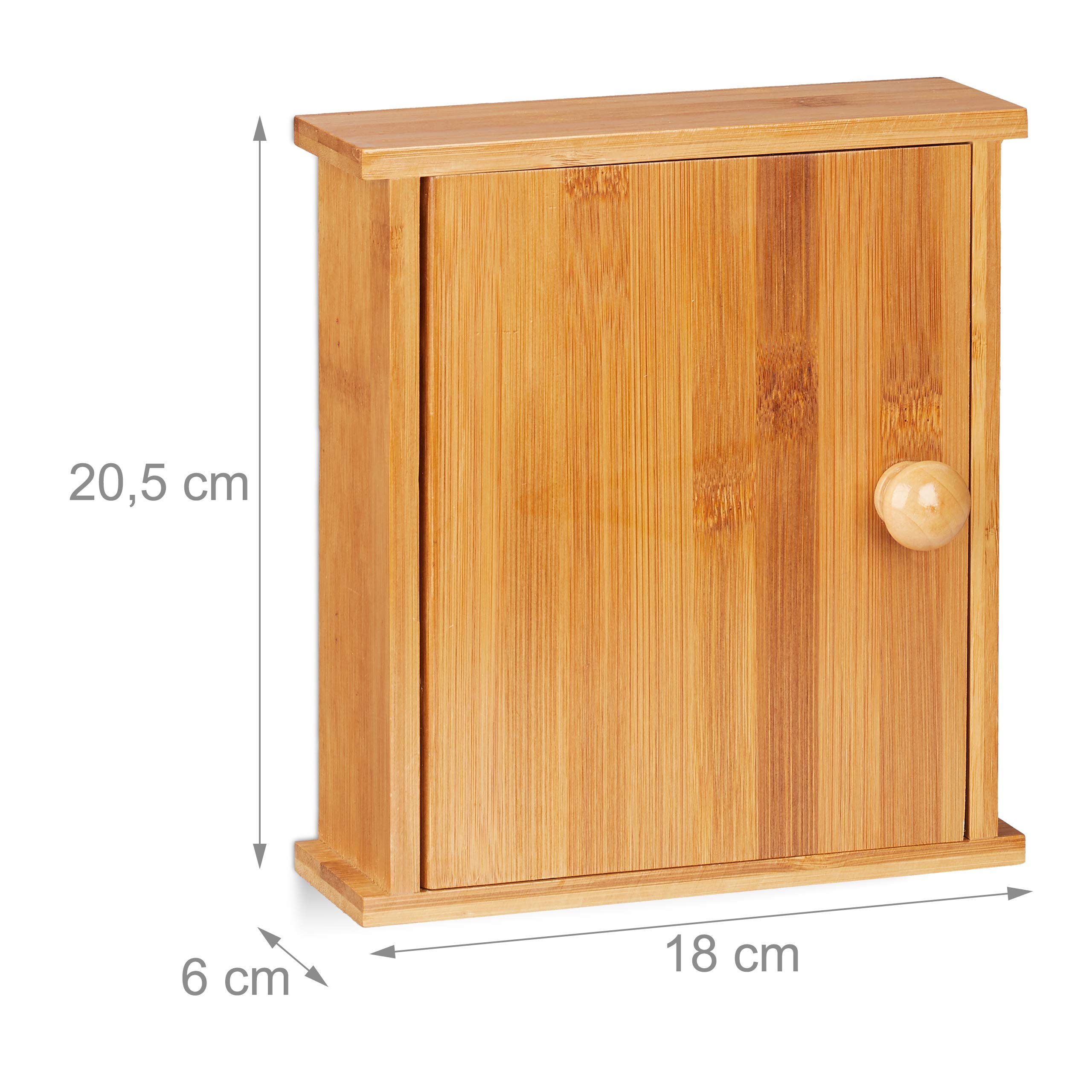 relaxdays-schl-sselkasten-bambus-holz-mit-6-haken-und-magnetverschluss-20-5x18x6 image 3