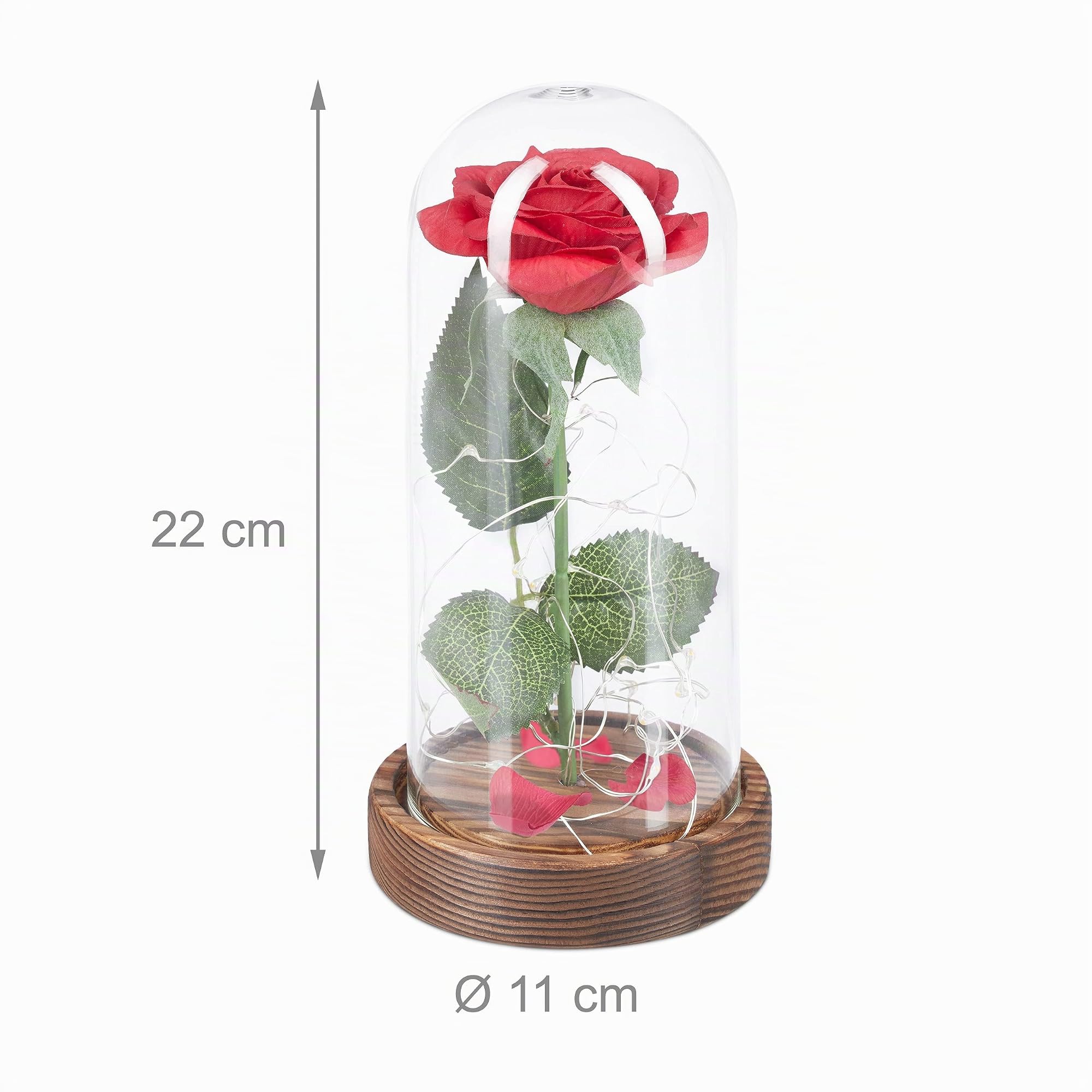 relaxdays-ewige-rose-mit-lichterkette-in-glaskuppel-rot-22x11-cm image 4