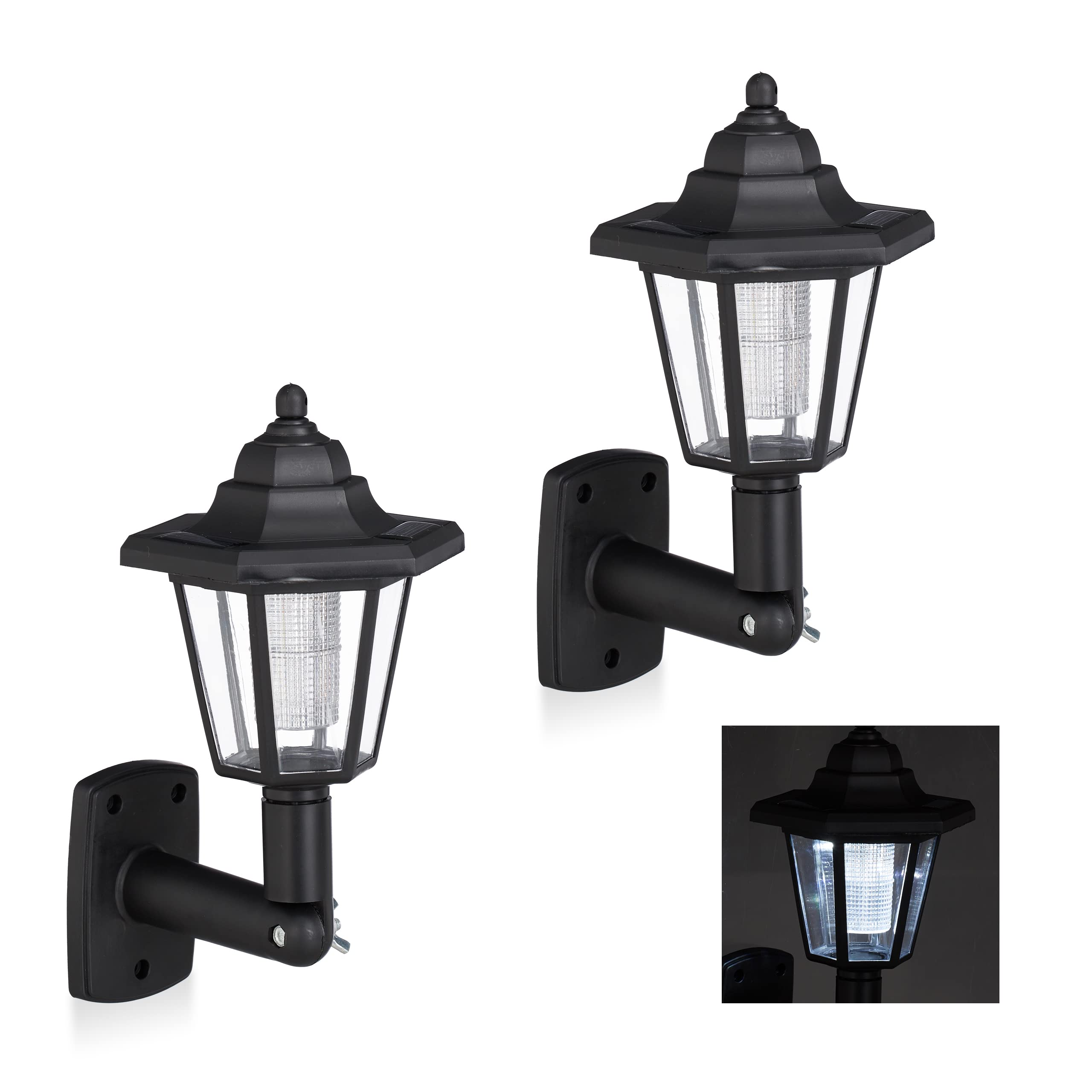 relaxdays-solar-wandlaterne-2er-set-schwarz-led-solarlampe-f-r-drau-en image 1