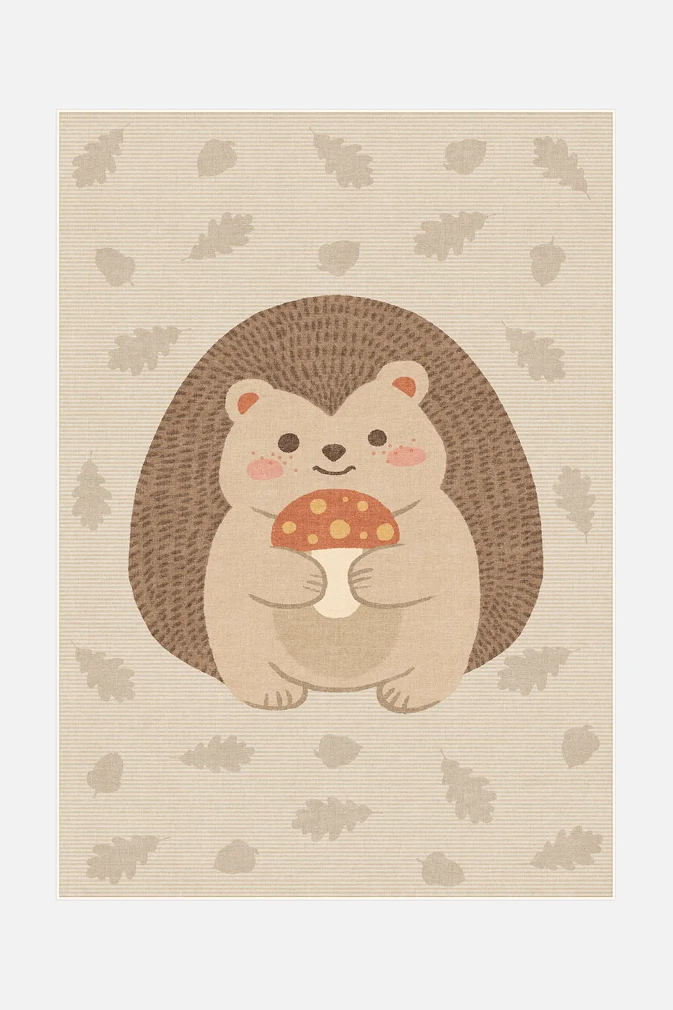 teppana-waldigel-beige-teppich-waschbarer-kinder-teppich-flora-fauna image 1