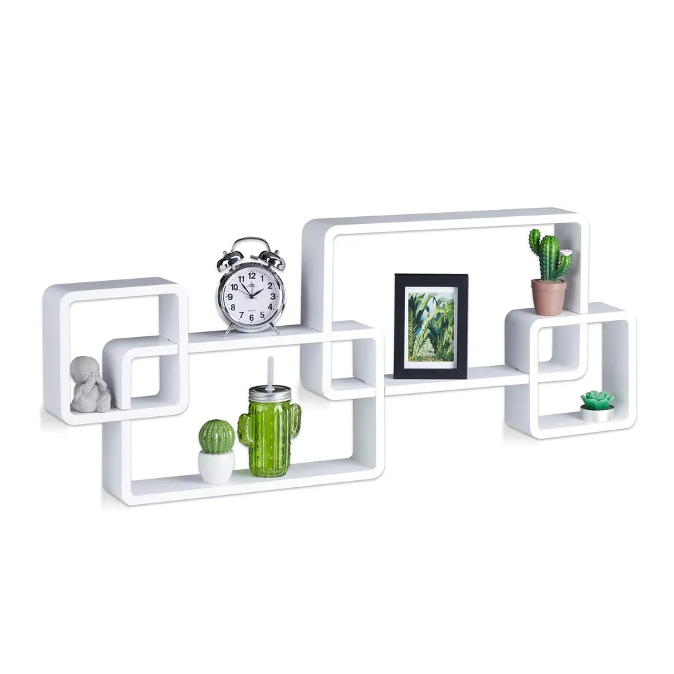relaxdays-wandregal-cube-4-w-rfel-mdf-42x104x10-cm-wei image 1