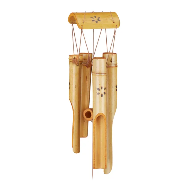 relaxdays-windspiel-bambus-73-cm-natur-klangspiel-wetterfest-5-rohre image 1