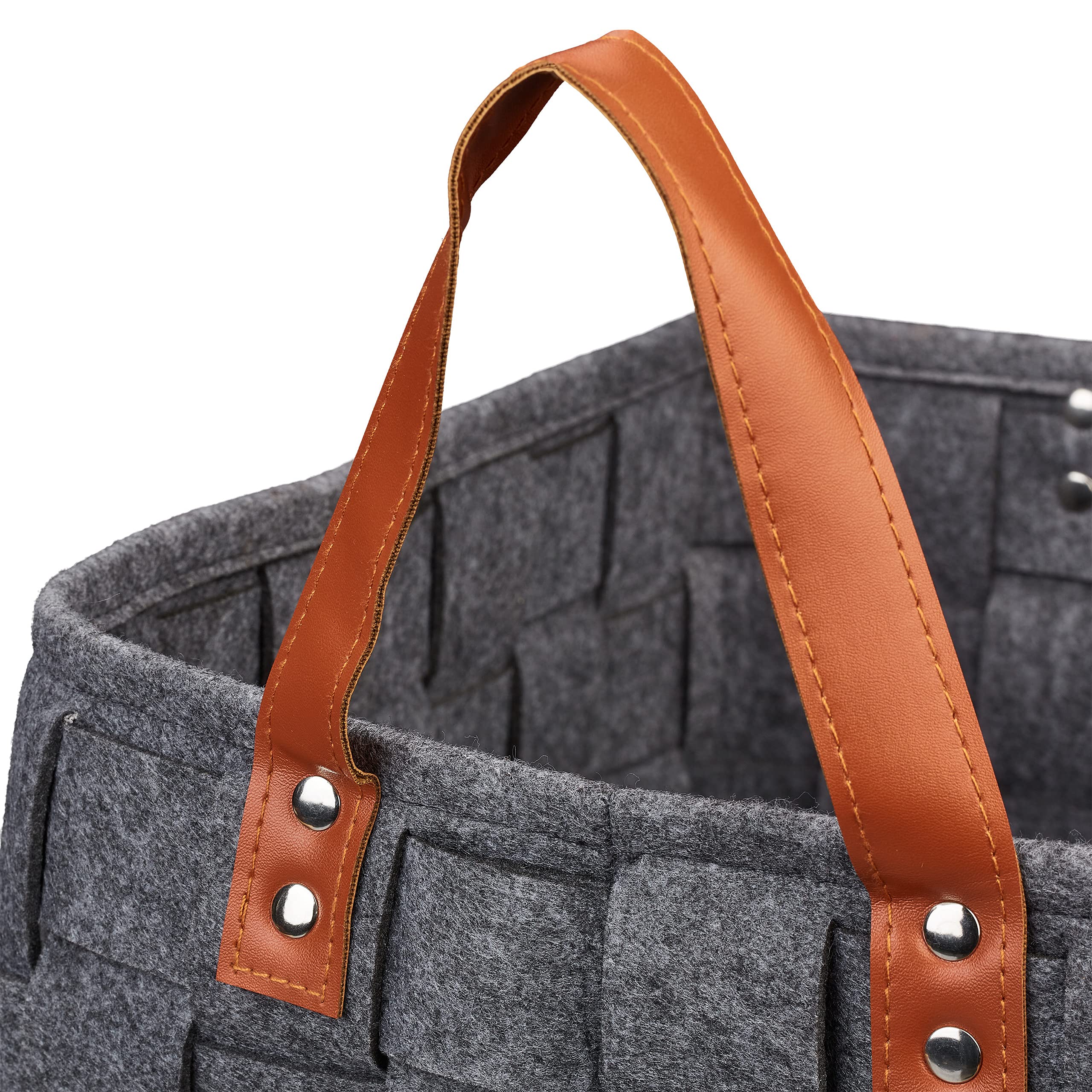 relaxdays-filzkorb-geflochten-aufbewahrungskorb-dunkelgrau-29-x-31-x-31-cm image 7