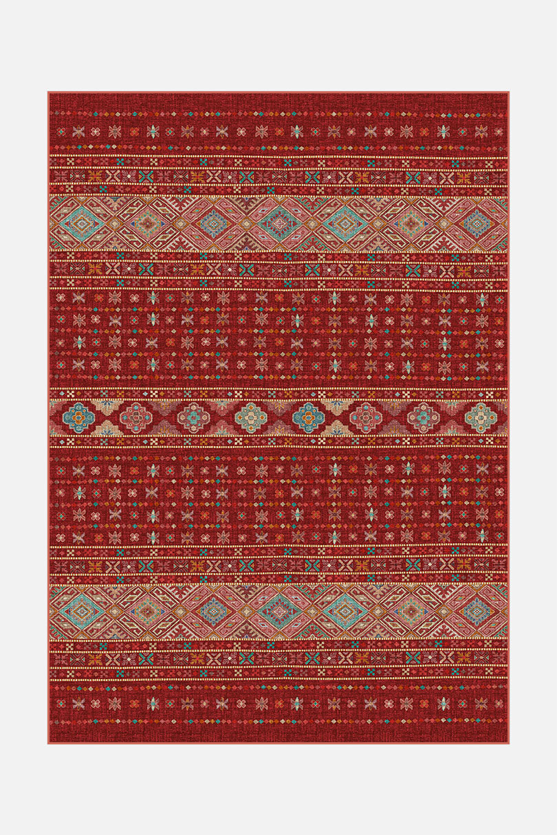 teppana-noura-rubin-teppich-rot-waschbar-boho image 1