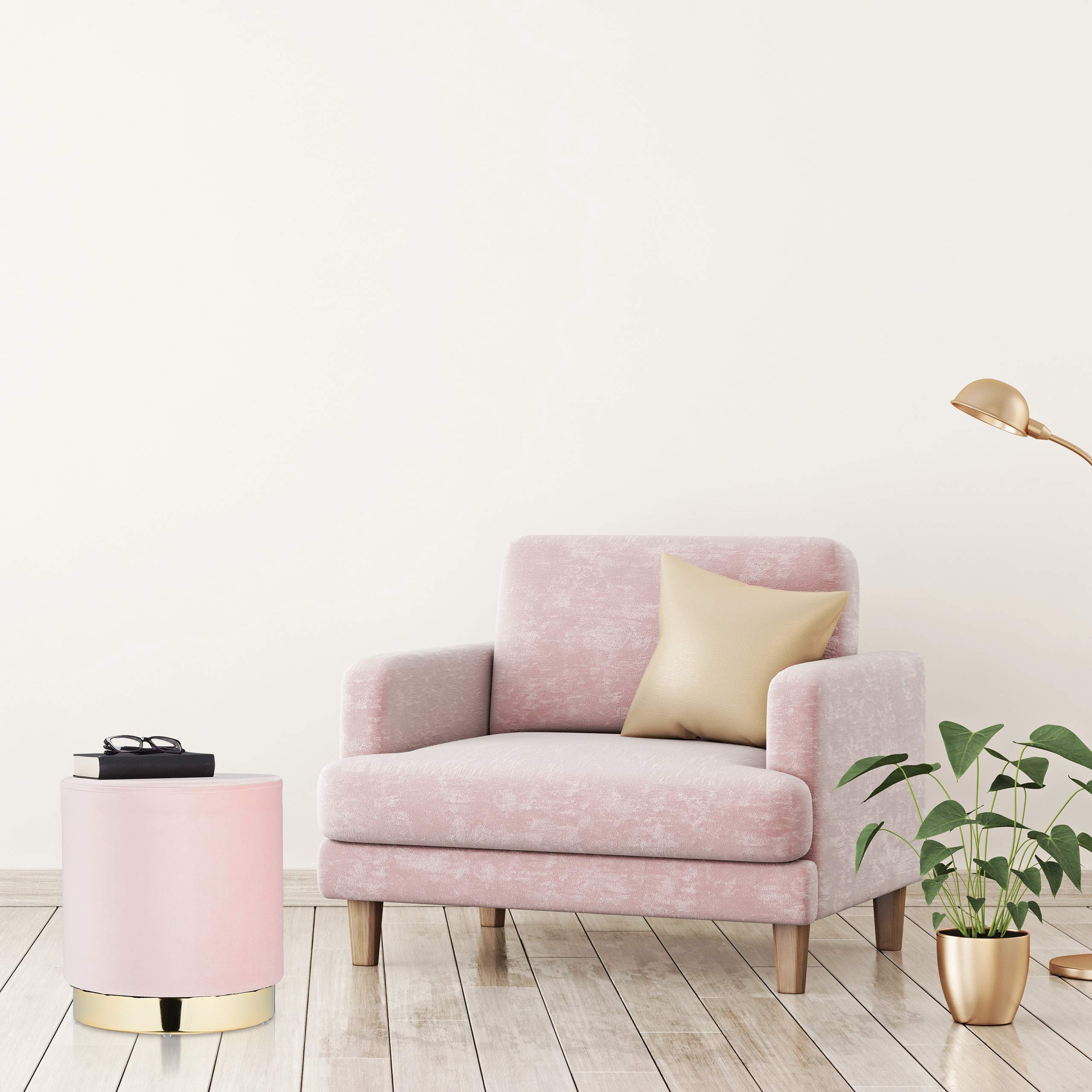 relaxdays-samthocker-rund-samt-polsterhocker-40-5-x-37-cm-rosa-gold image 4