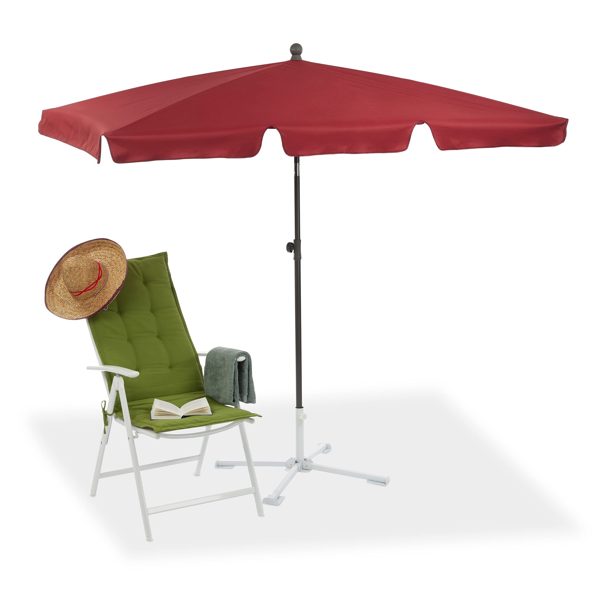 relaxdays-sonnenschirm-rechteckig-200x120-cm-bordeaux image 1