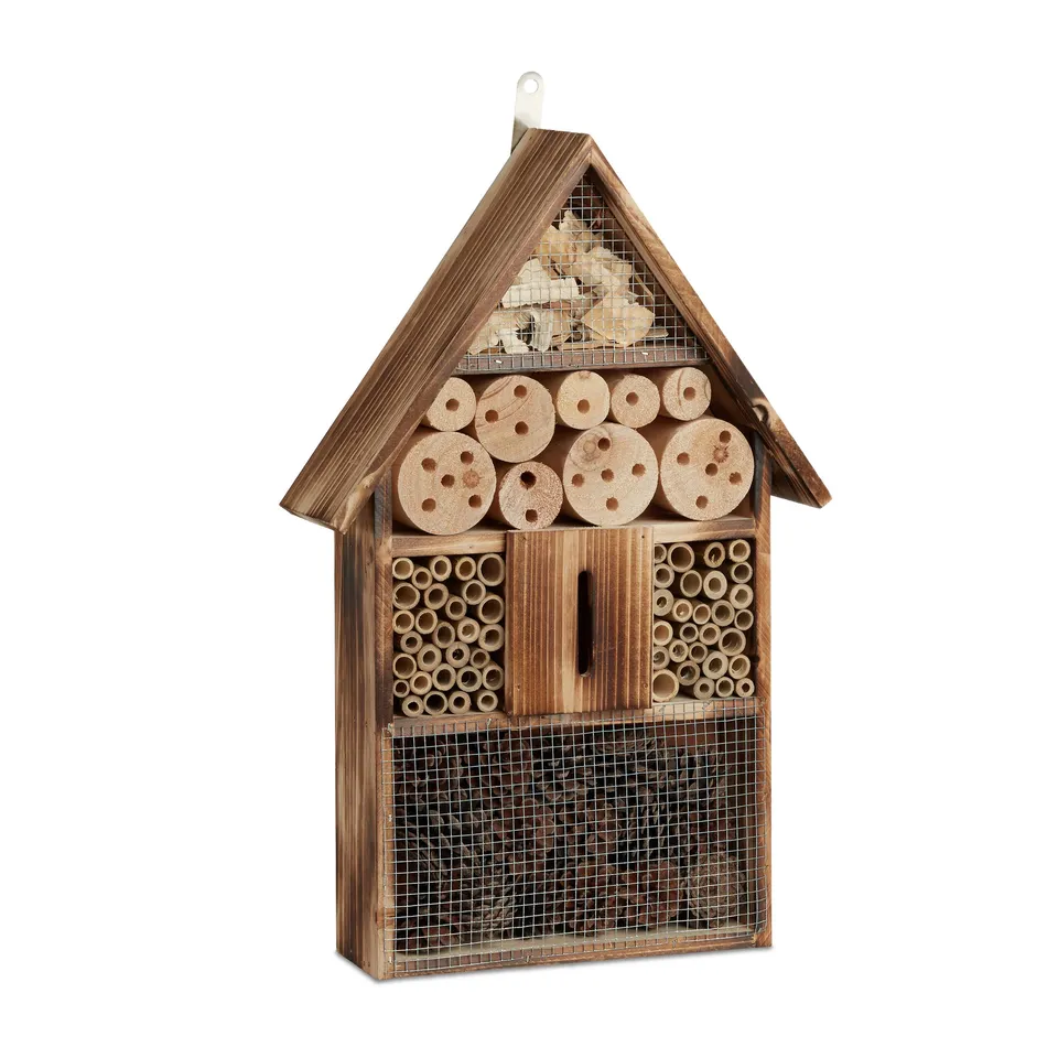 relaxdays-insektenhotel-50-cm-zum-aufh-ngen-bienenhotel-aus-gefl-mmtem-holz-natu image 1