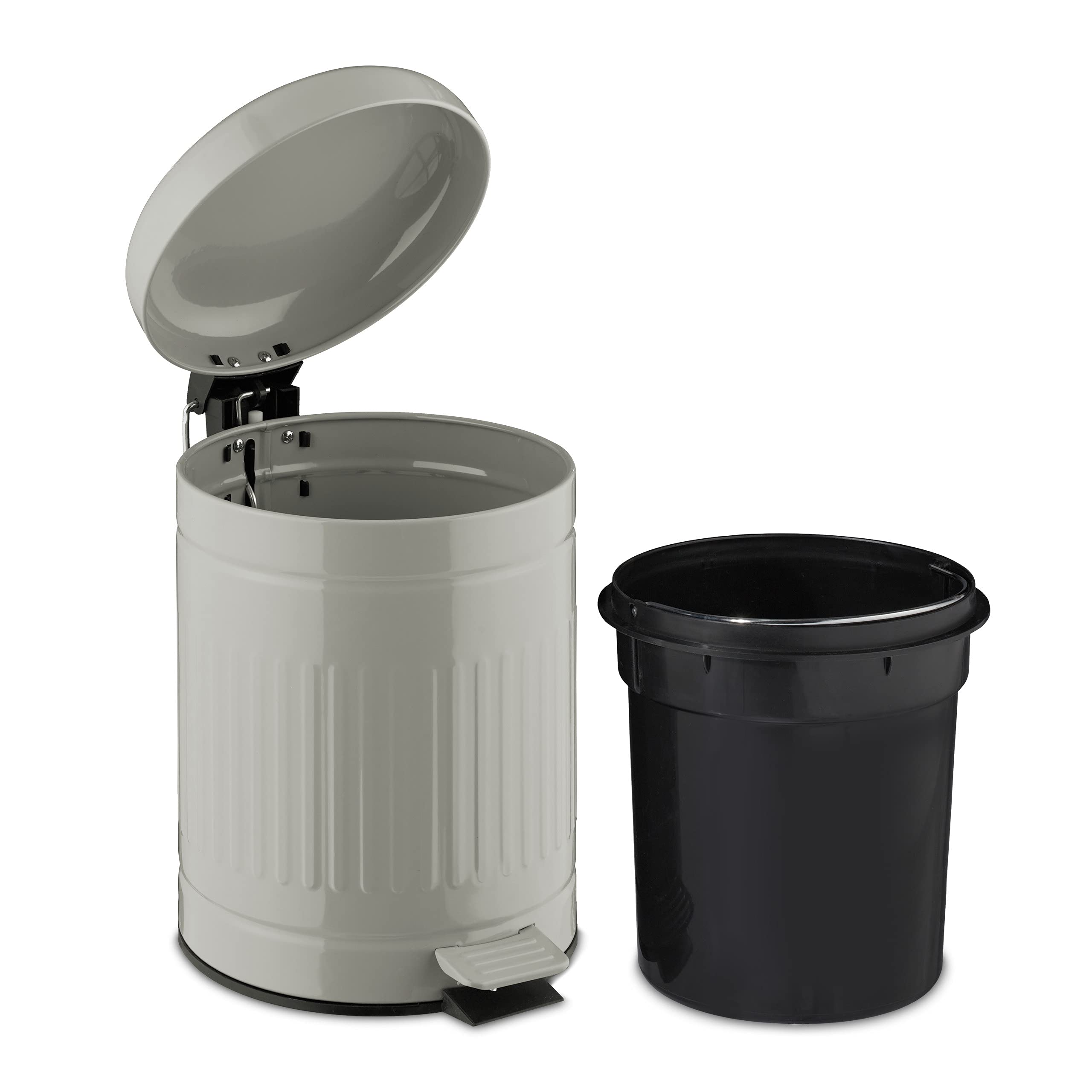 relaxdays-treteimer-5-liter-metall-hellgrau-30x20-5x26-cm image 6