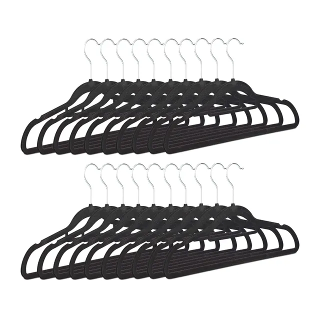 relaxdays-kleiderb-gel-samt-20er-set-schwarz-22-5x41-cm-rutschfest image 1