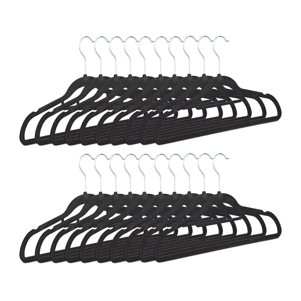 relaxdays-kleiderb-gel-samt-20er-set-schwarz-22-5x41-cm-rutschfest image 1