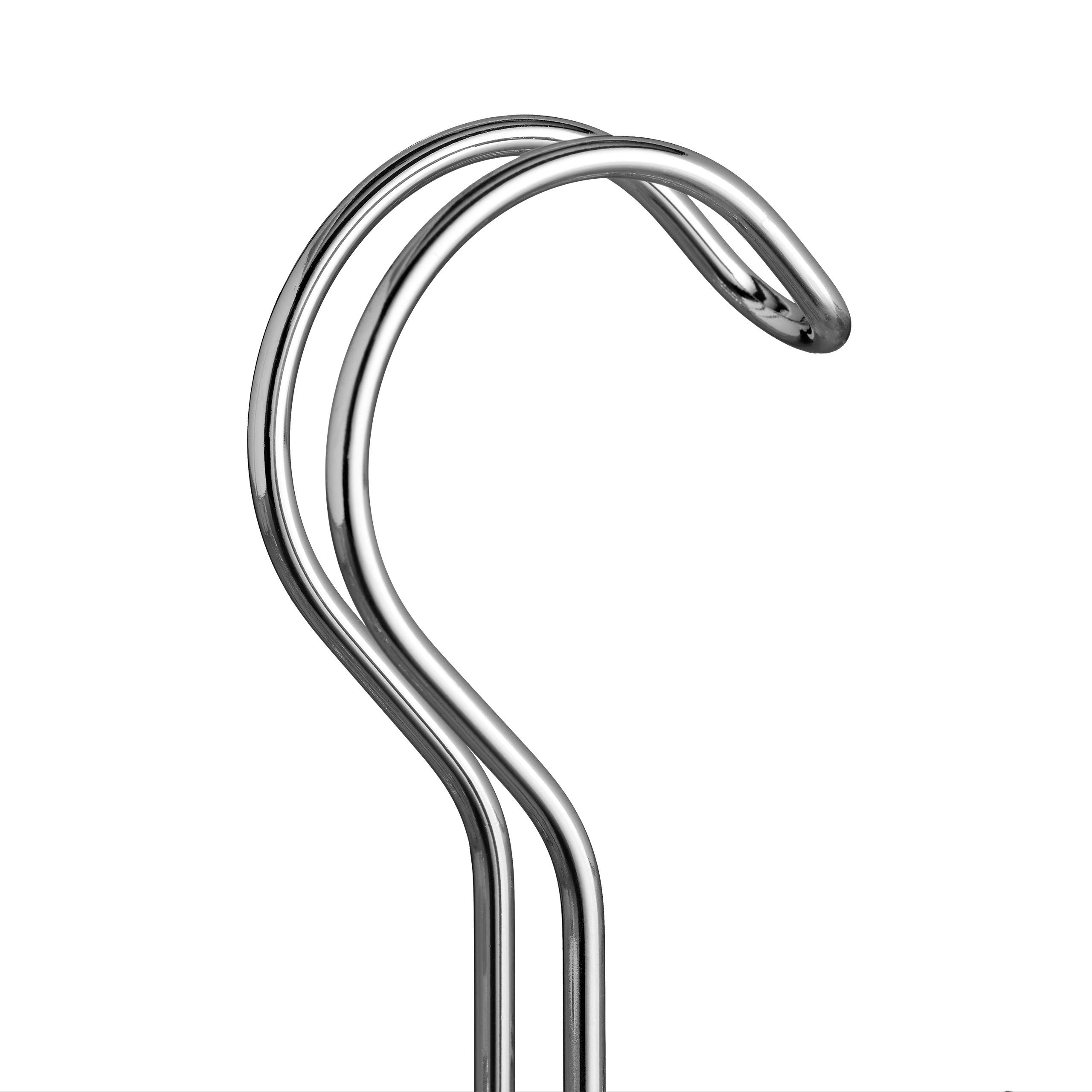 relaxdays-g-rtelhalter-krawattenhalter-metall-silber-14-haken image 6